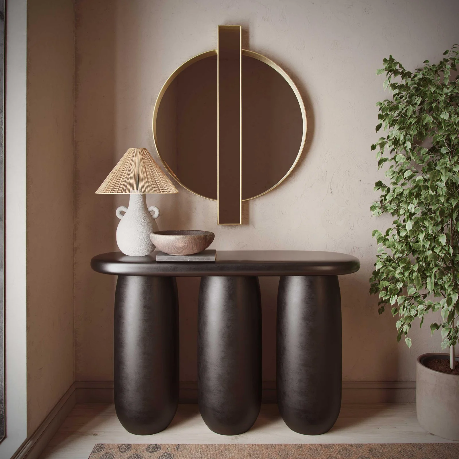 Rahul Black Console Table - Image 2