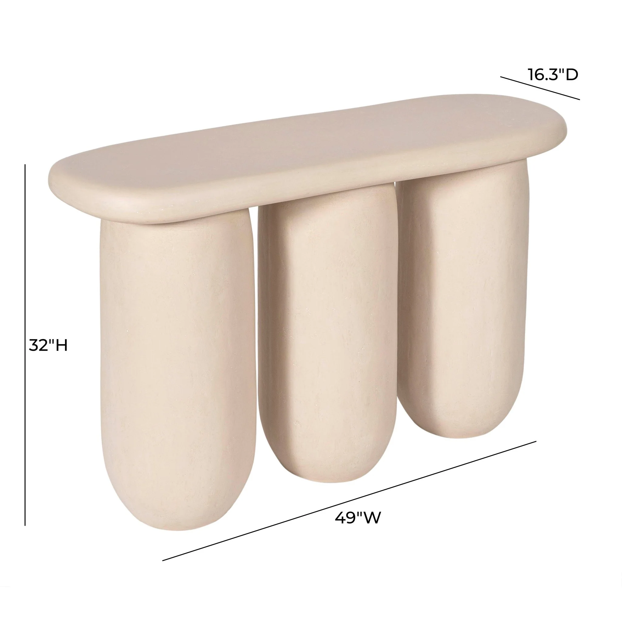 Rahul Cream Console Table - Image 6