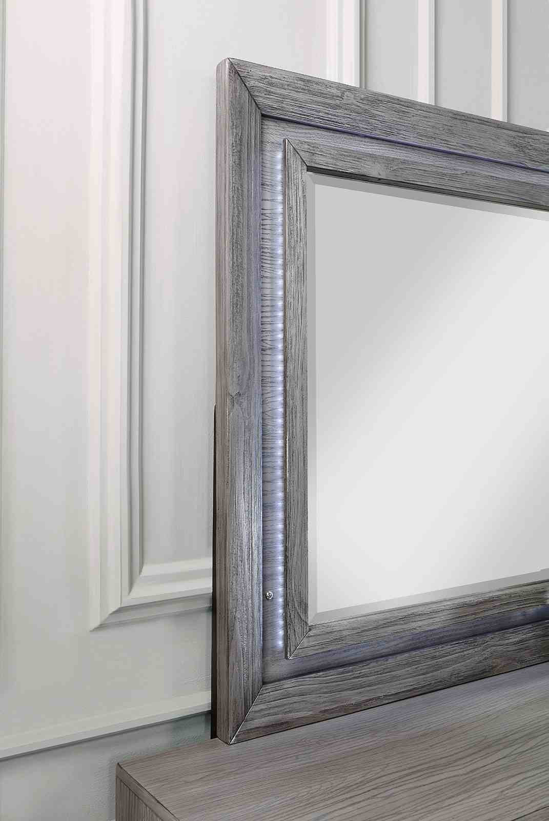Raiden Mirror w/ LED, Gray - Image 3