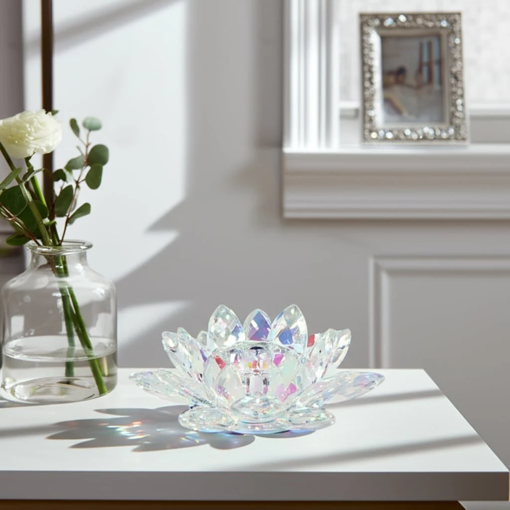 Rainbow Crystal Lotus Votive Holder 6 - Image 12