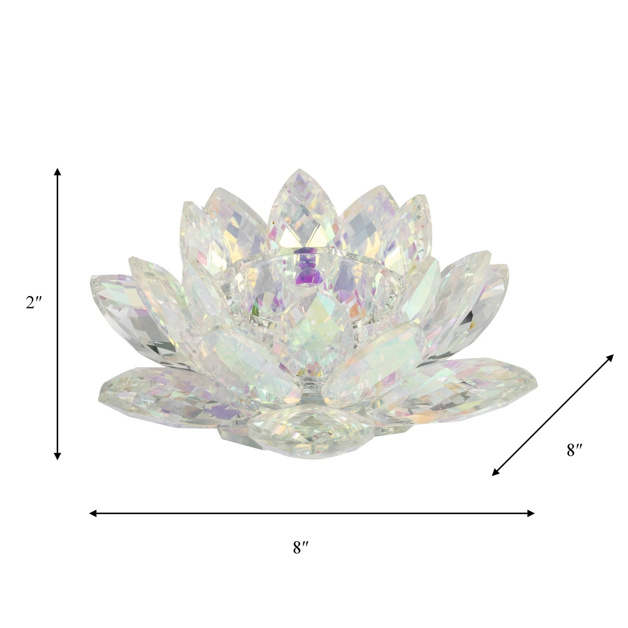 Rainbow Crystal Lotus Votive Holder 8 - Image 6