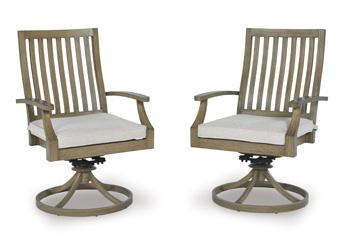Rainier Ranch Outdoor Swivel Chair with Cushion (Set of 2) - Image 3