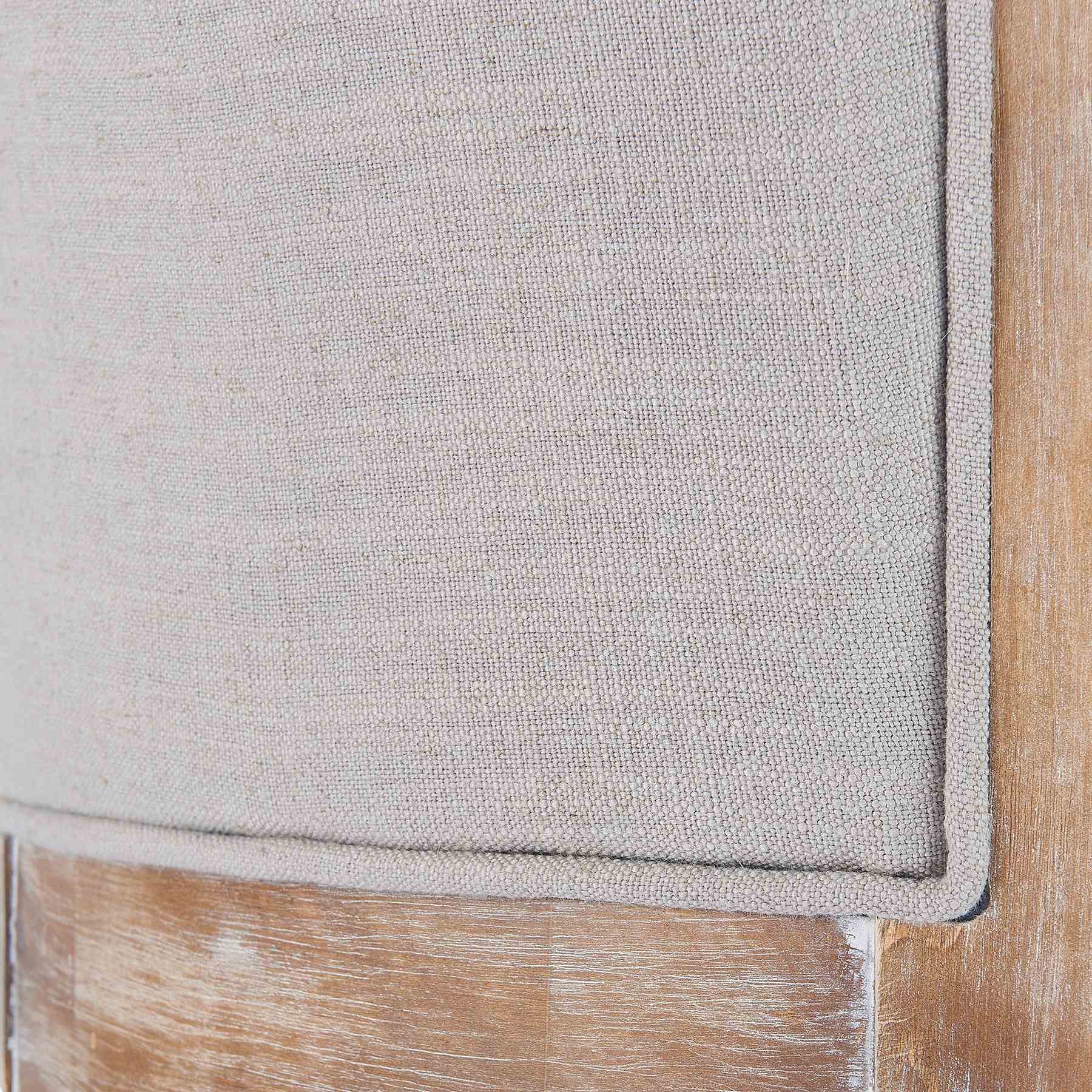Raleigh Arm 26" Counter Height Swivel Barstool in Distressed Oak Finish and Putty Ivory Linen - Image 6
