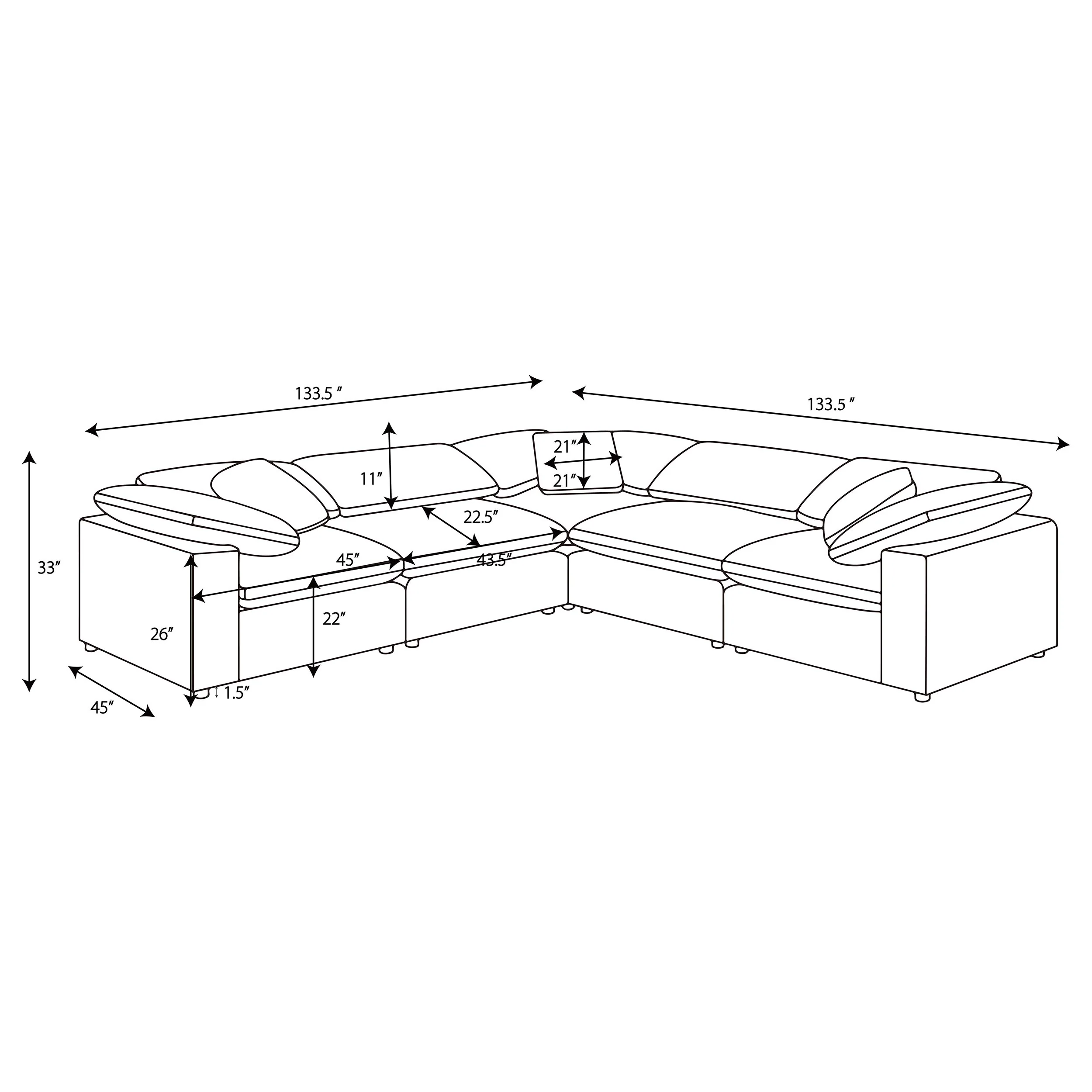 Raleigh Modular Sectional Sofa - Image 17