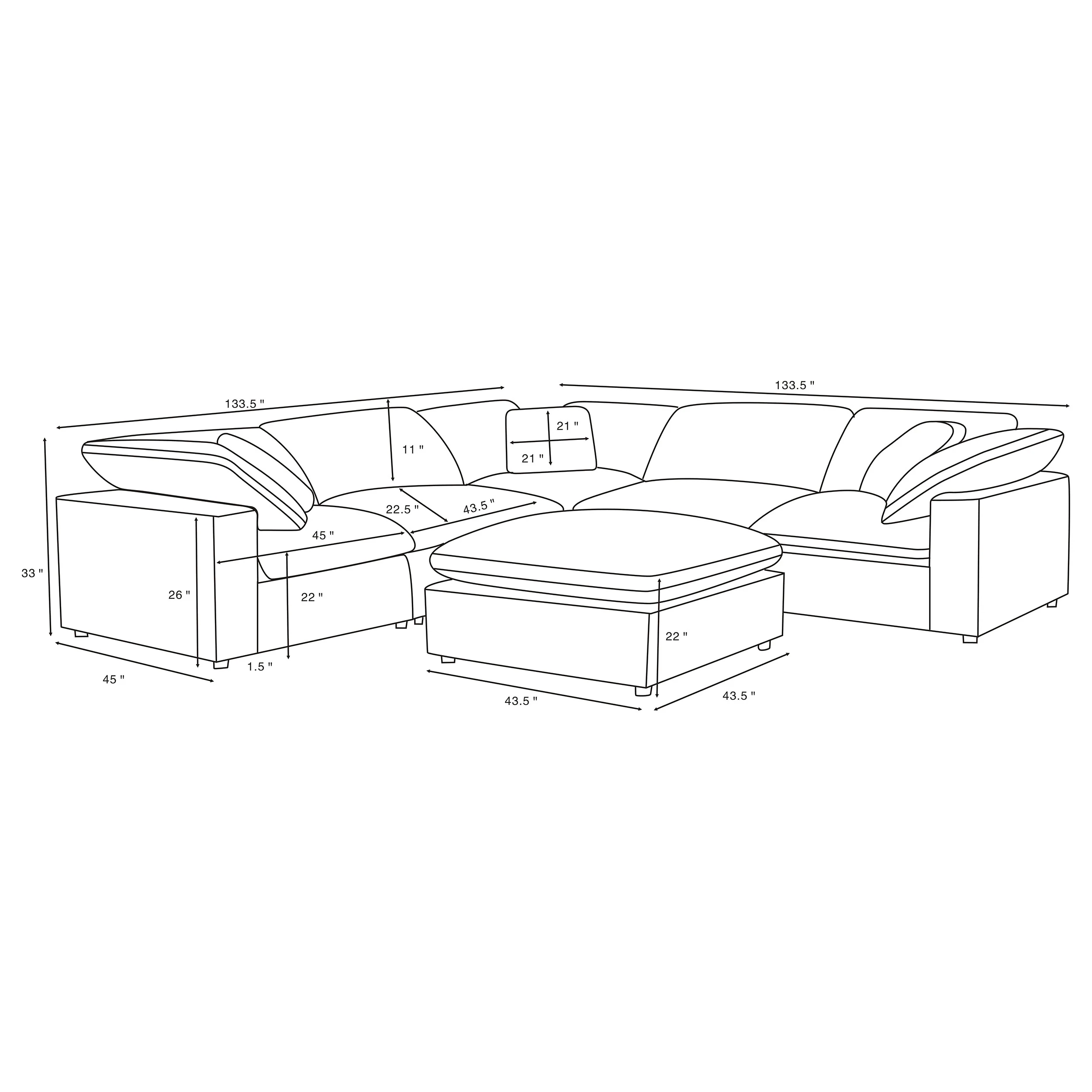 Raleigh Modular Sectional Sofa - Image 38