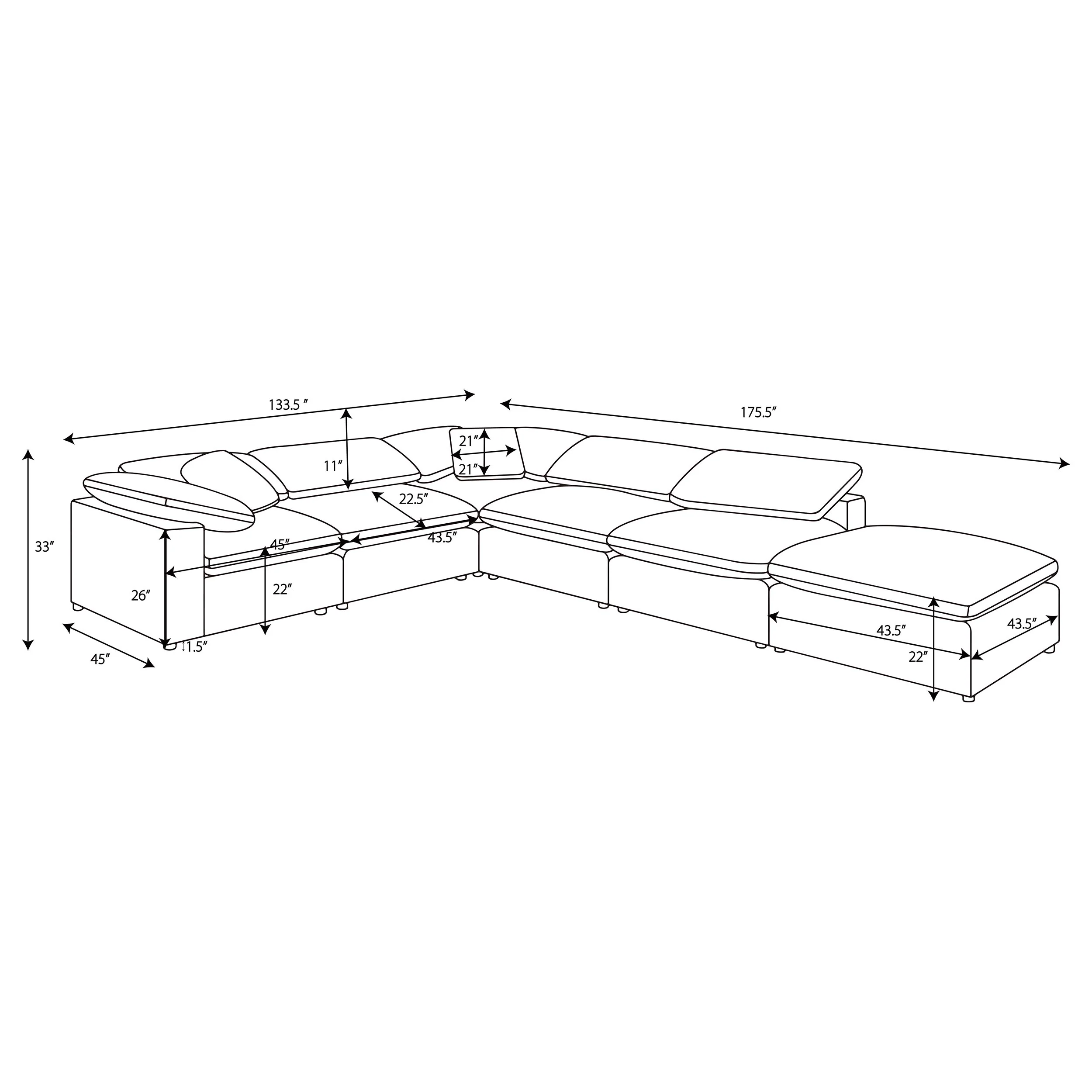 Raleigh Modular Sectional Sofa - Image 59
