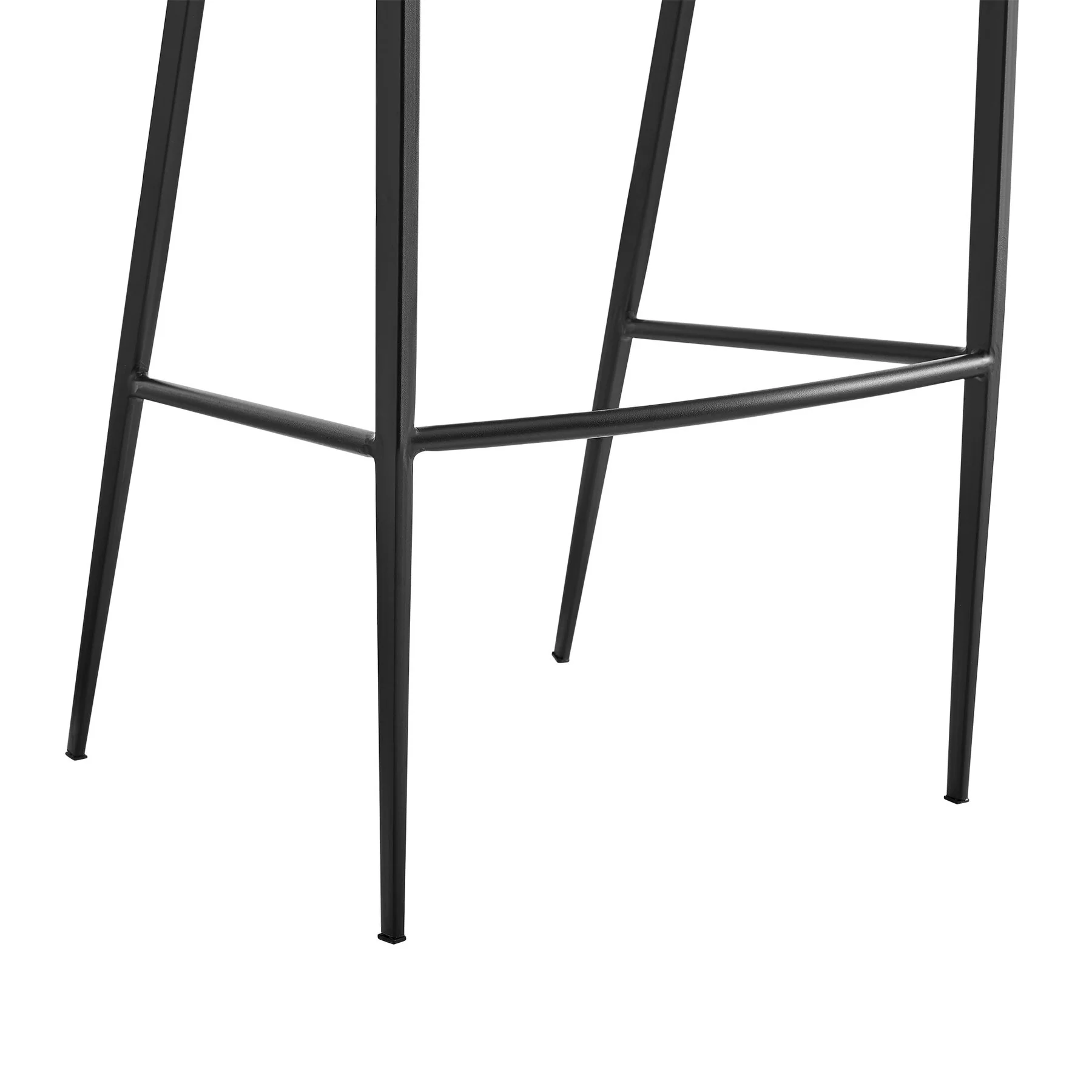 Ramona 30" Bar Stool with Matte Black Iron and Light Gray Leather - Image 8