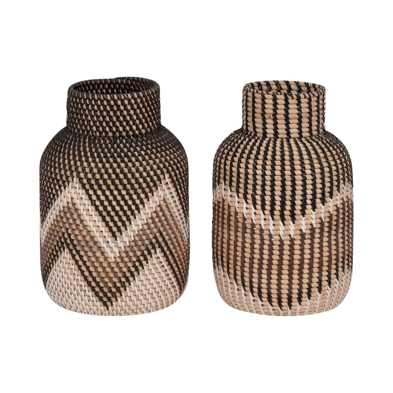Rattan, 13"h Woven Vase, Multi - Image 7