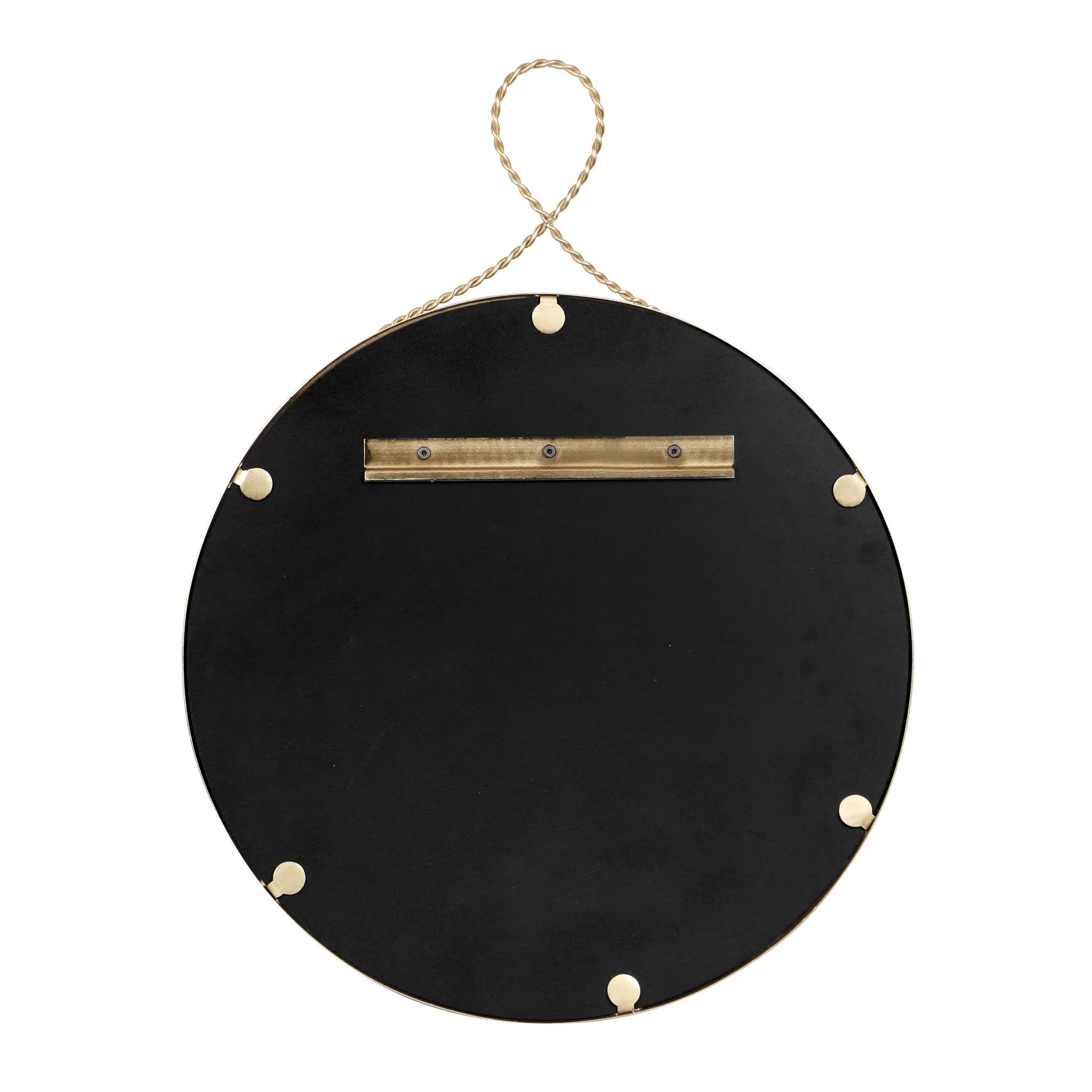 Ravina Braided Brass Round Wall Mirror - Image 4