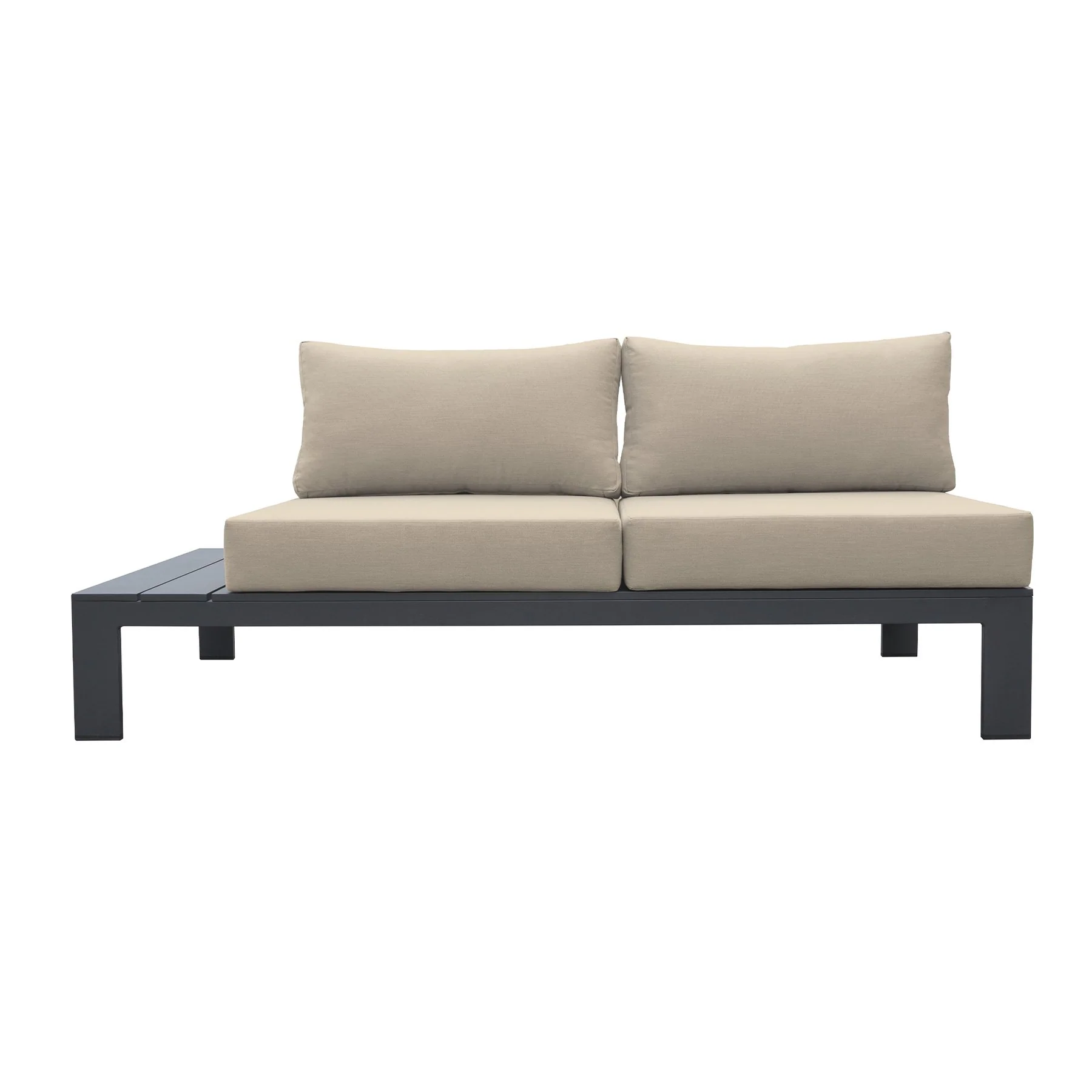 Razor Aluminum Outdoor Sectional Sofa in Taupe and Gray - Image 3