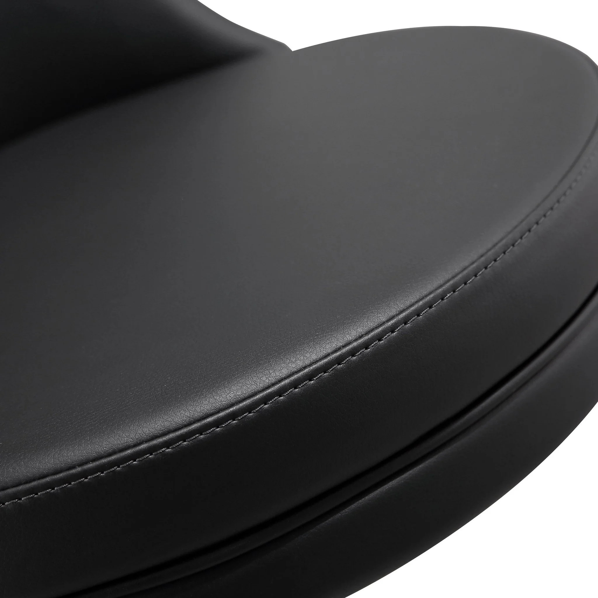 Reagan Black Performance Vegan Leather and Silver Adjustable Stool - Image 7