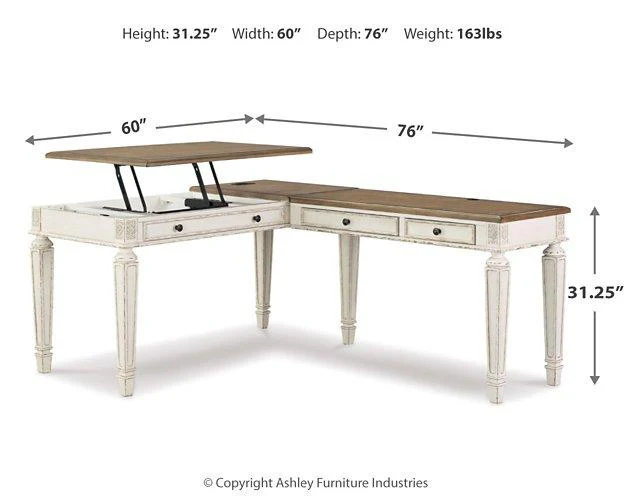 Realyn 2-Piece Home Office Lift Top Desk - Image 27