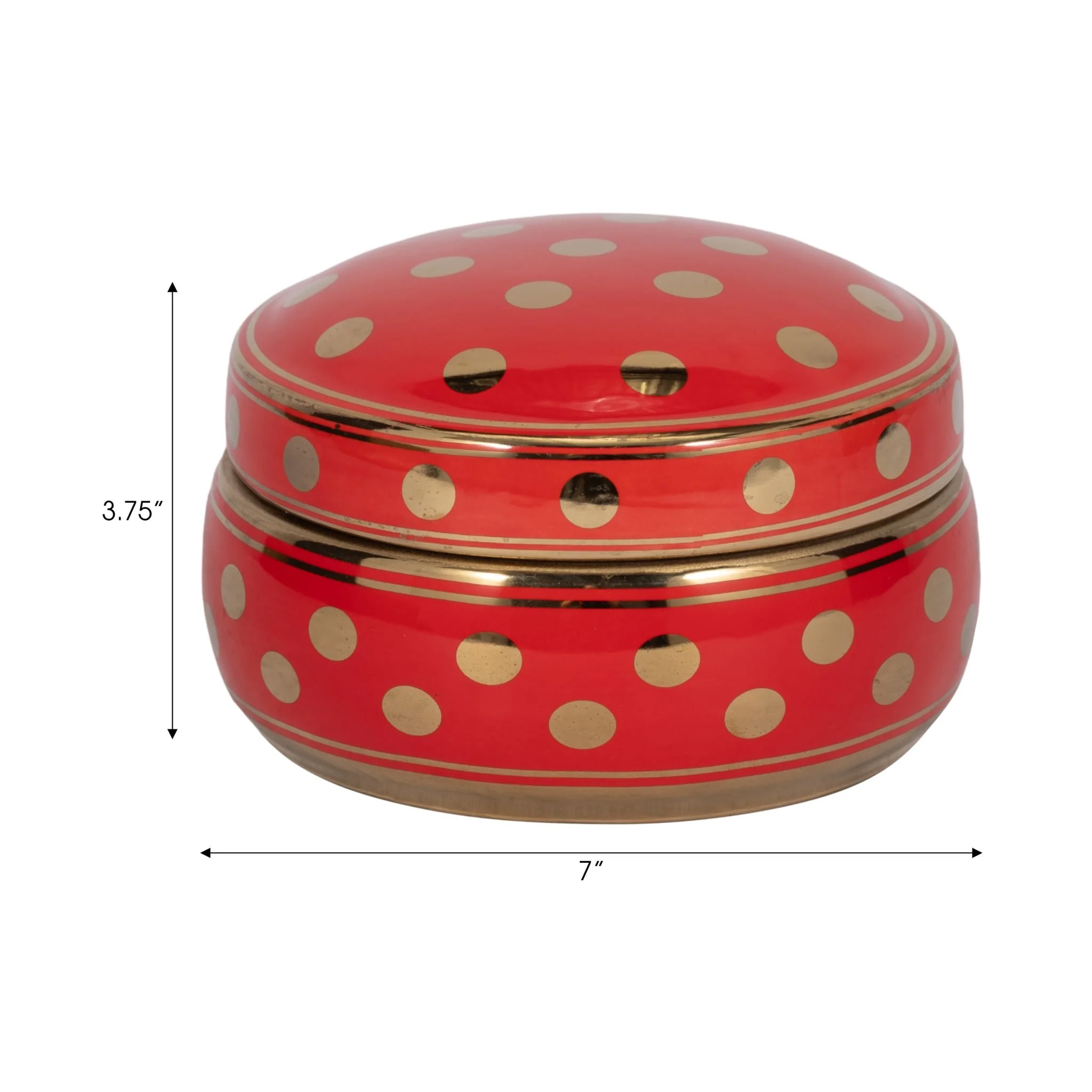 Red/gold Polka Dot Box 7 - Image 8