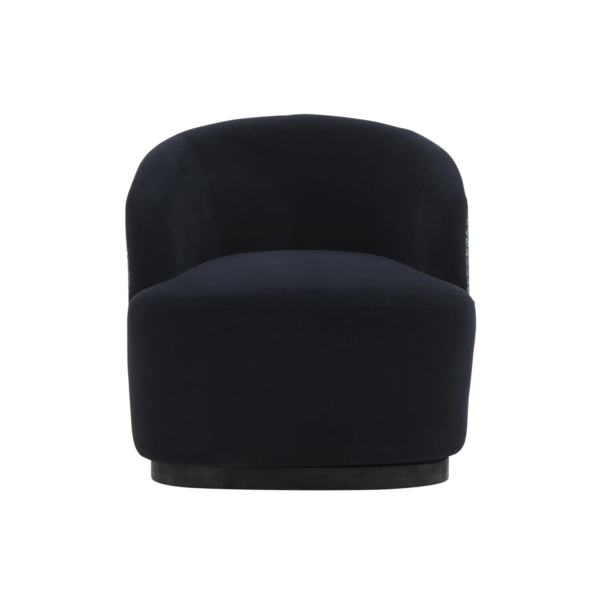 Reese Black Velvet Swivel Chair - Image 3