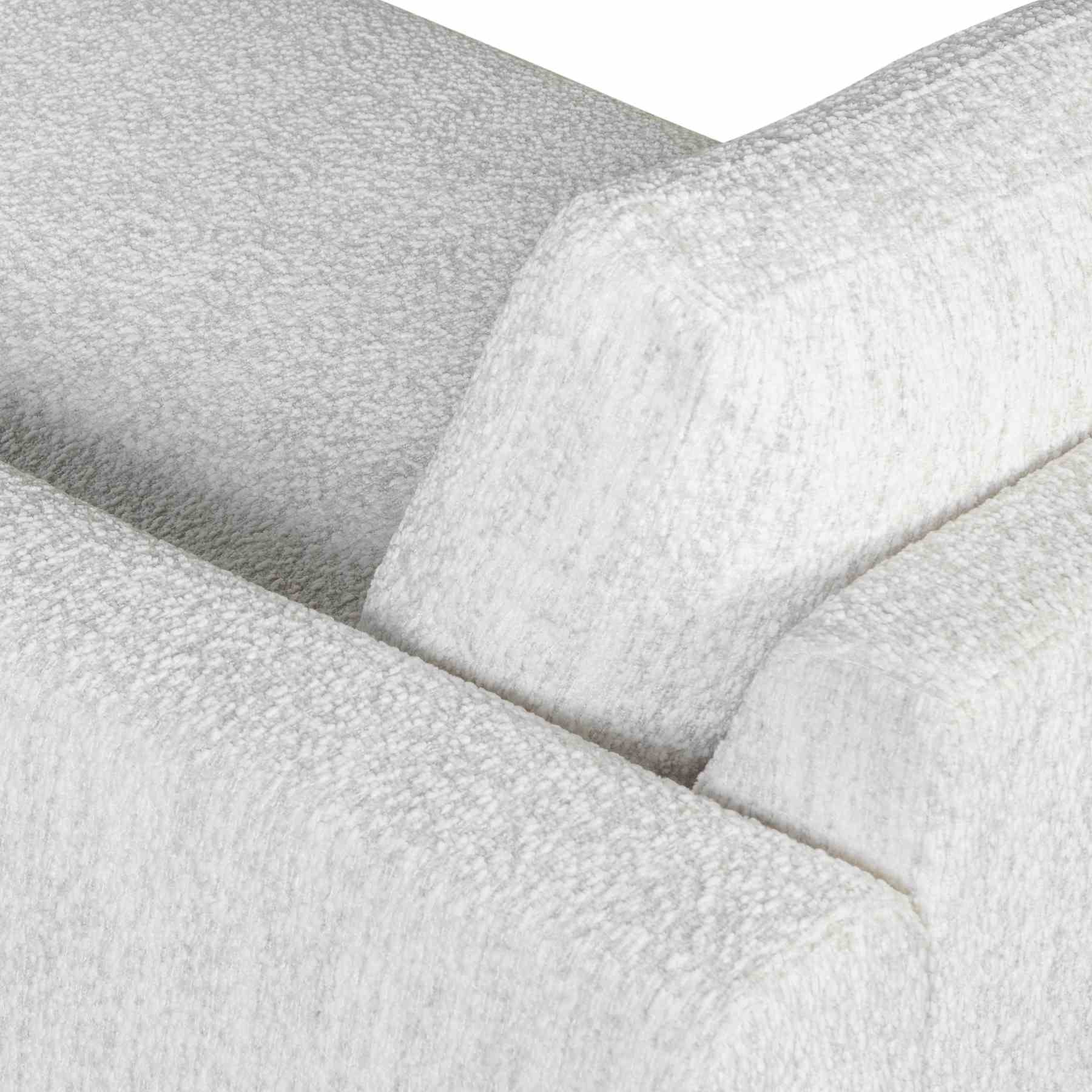 Reid 123 in. Right Arm Facing  Rectangular Sectional Sofa in Snow Fleck Fabric with Round Arms - Image 6