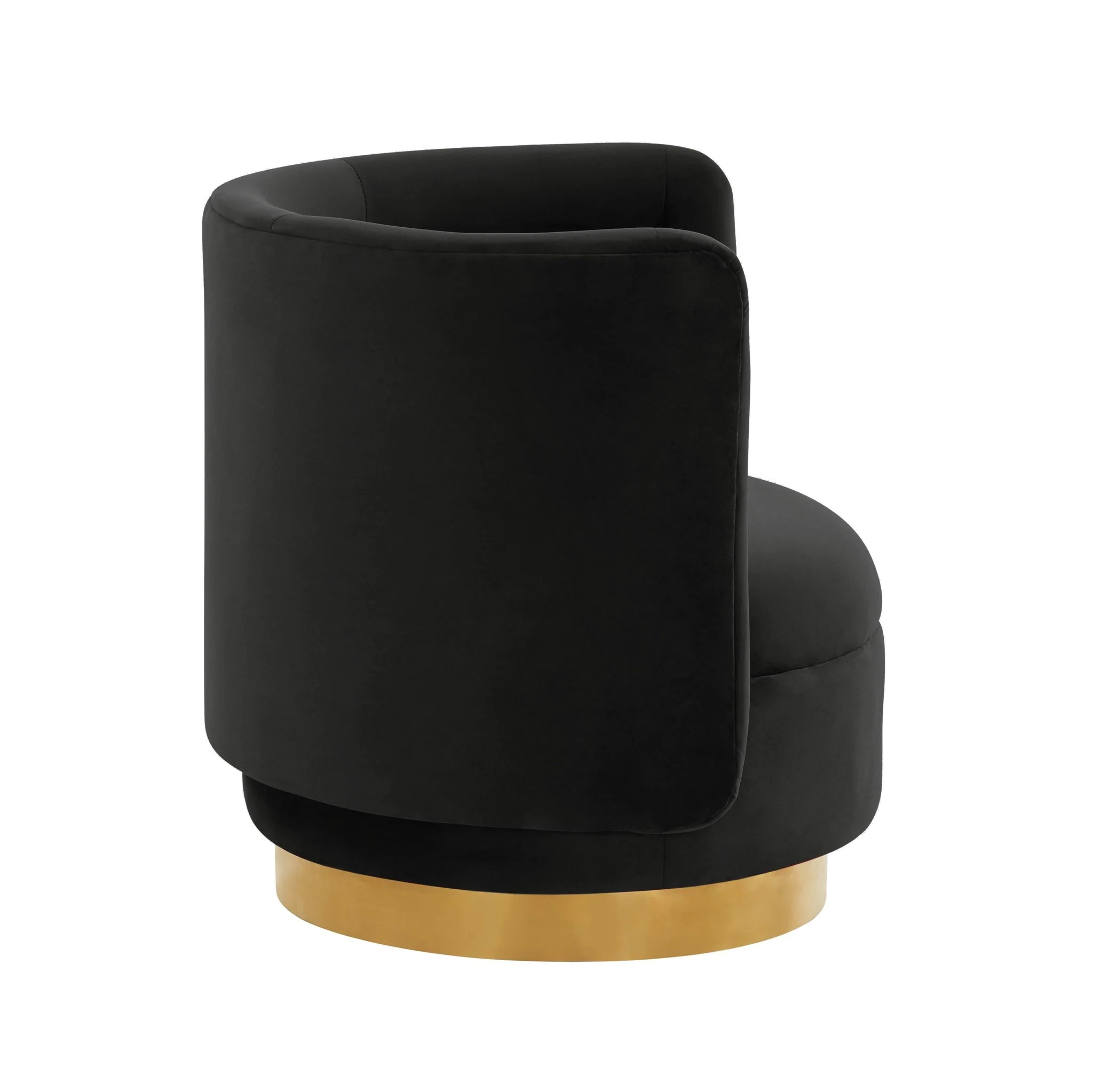 Remy Black Velvet Swivel Chair - Image 5