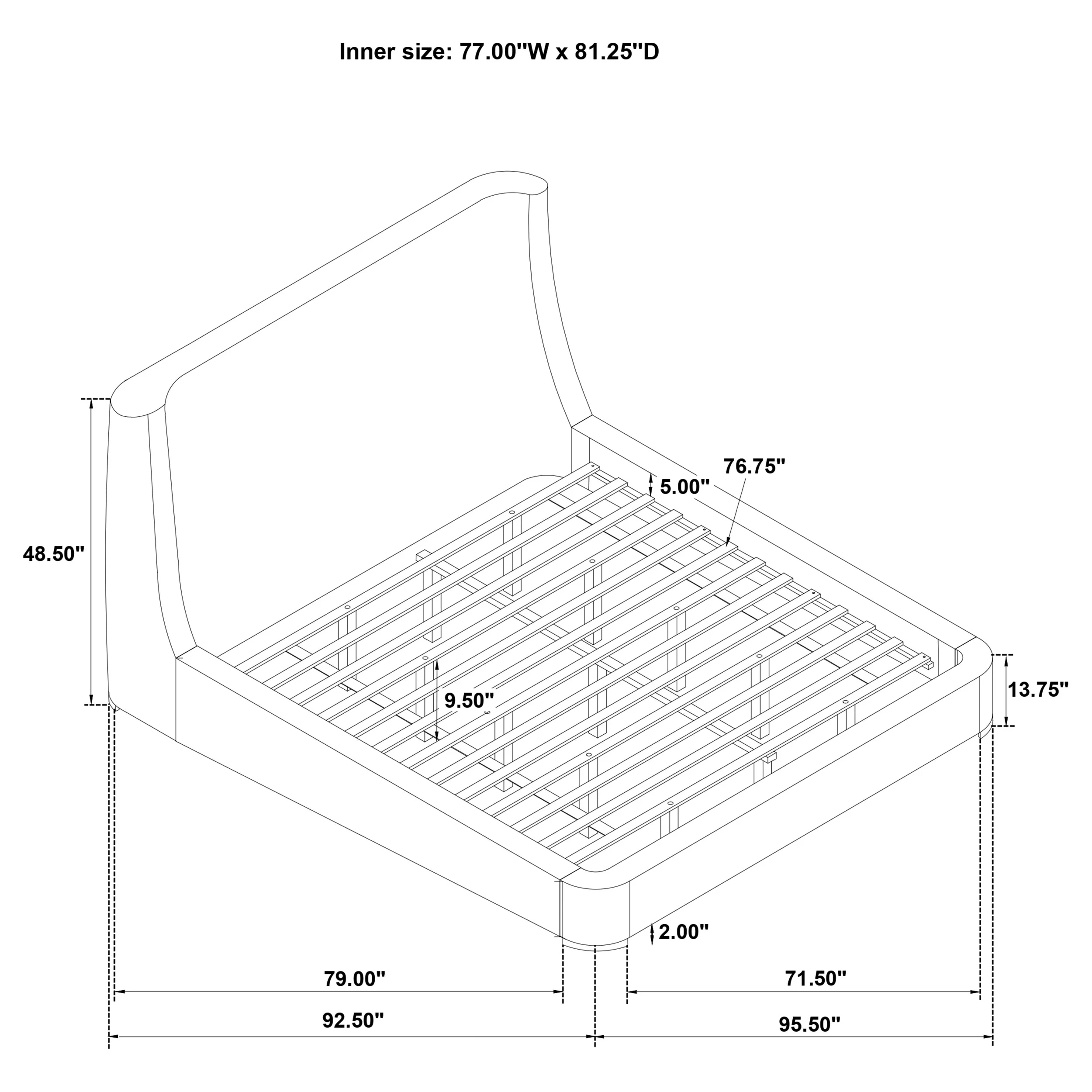 Rennes Wingback Platform Bed - Image 18