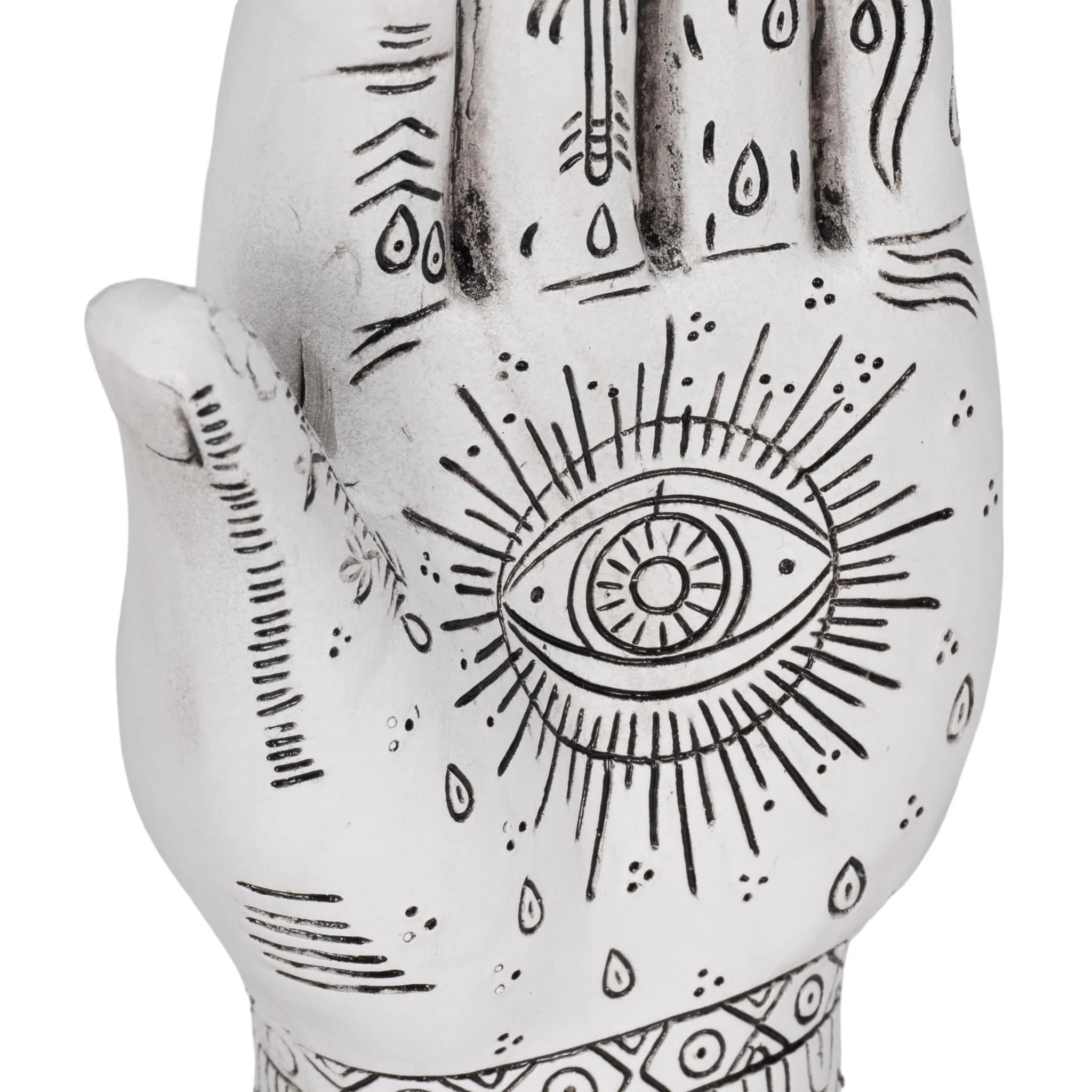 Resin, 10" Tattoo Hand, White - Image 5