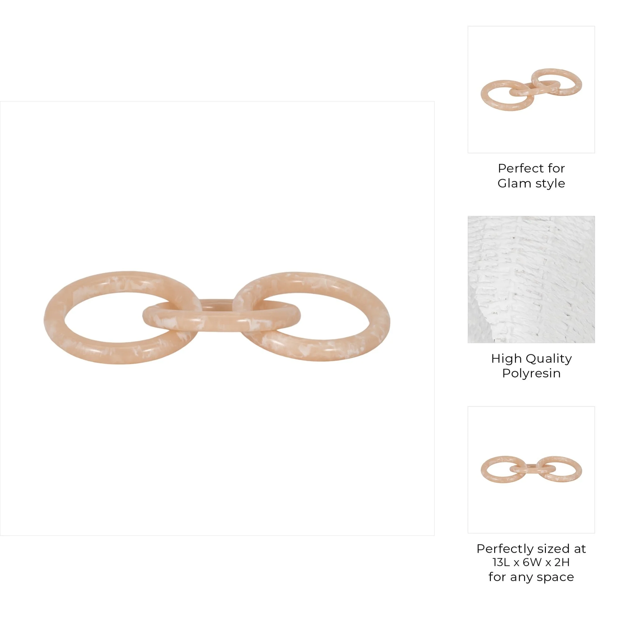 Resin, 13" Chain, Nude - Image 9
