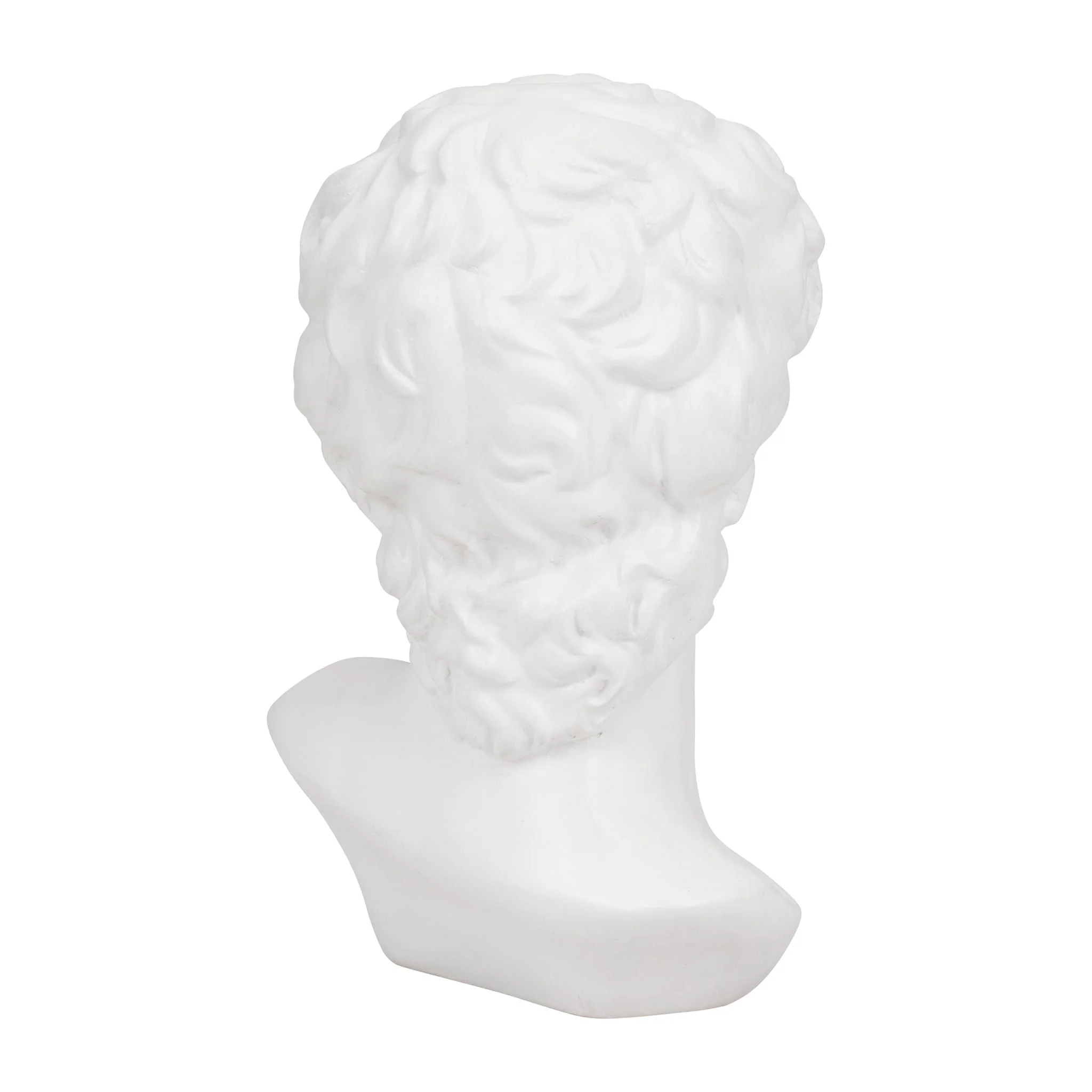 Resin, 13" Greek God Head W/gum, White - Image 4