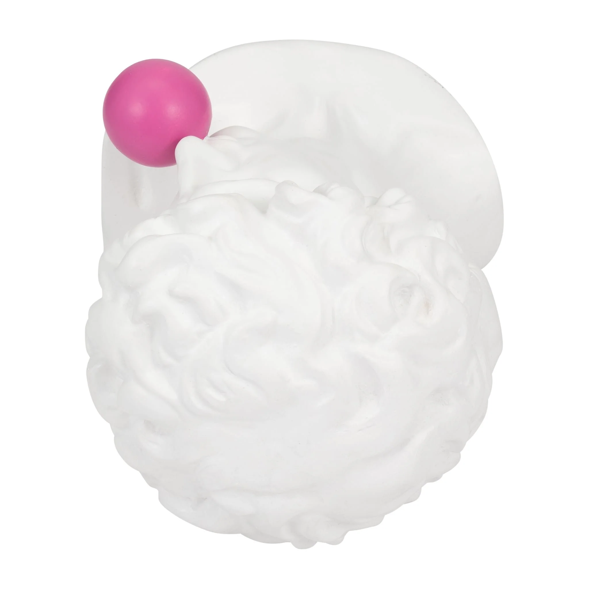 Resin, 13" Greek God Head W/gum, White - Image 6