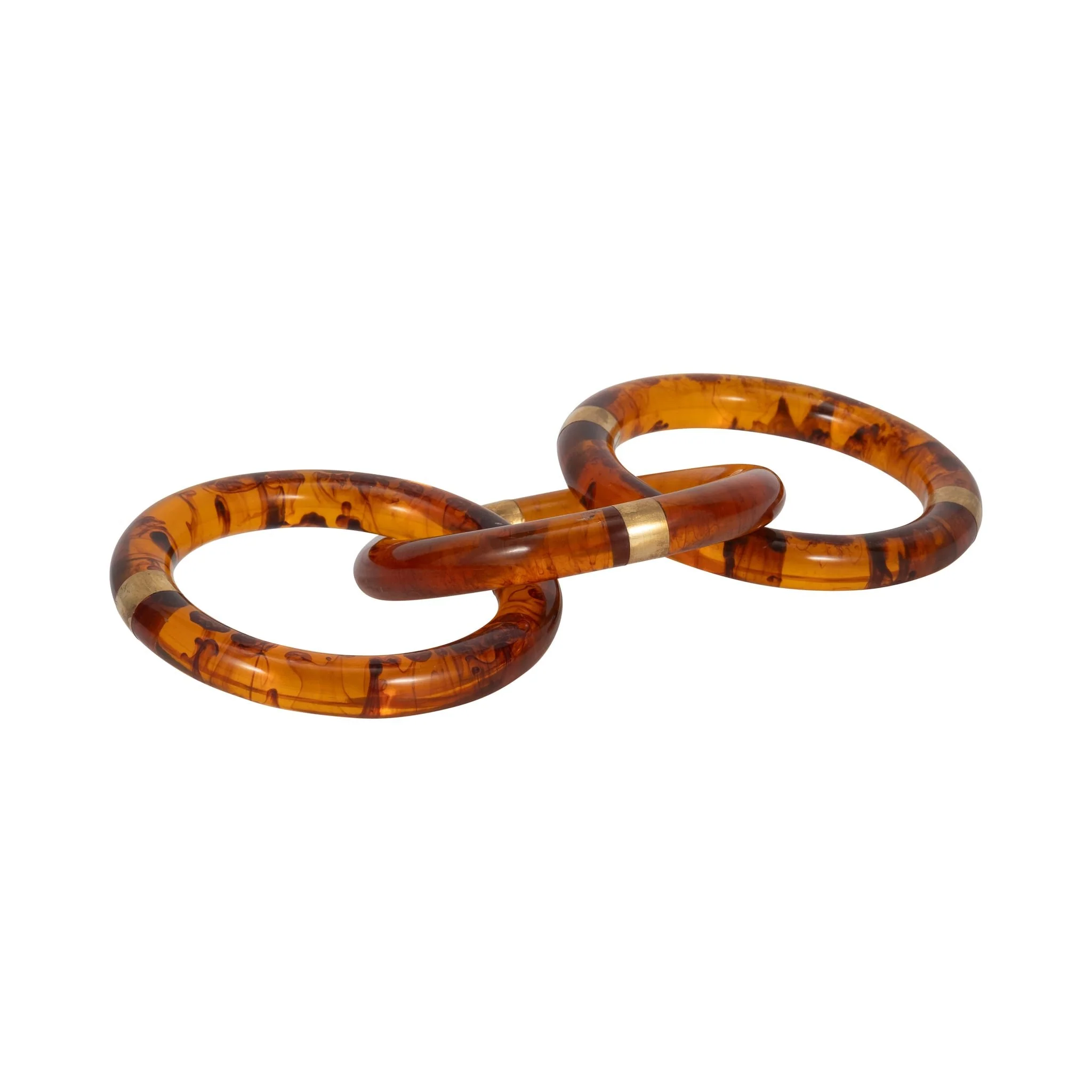 Resin, 13" Tortoise Chain W Brass, Multi - Image 2