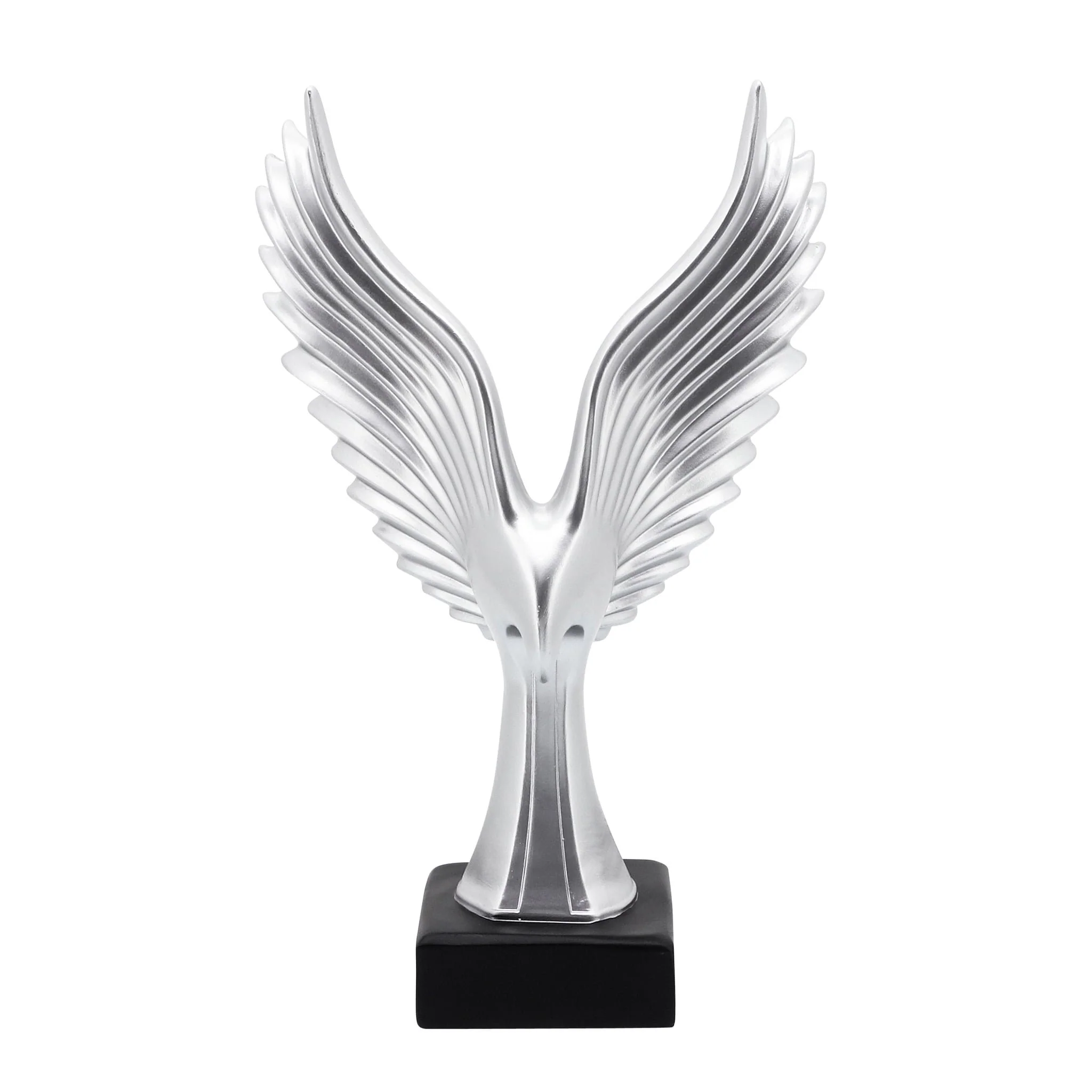 Resin 14"h Eagle Table Accent, Silver - Image 2