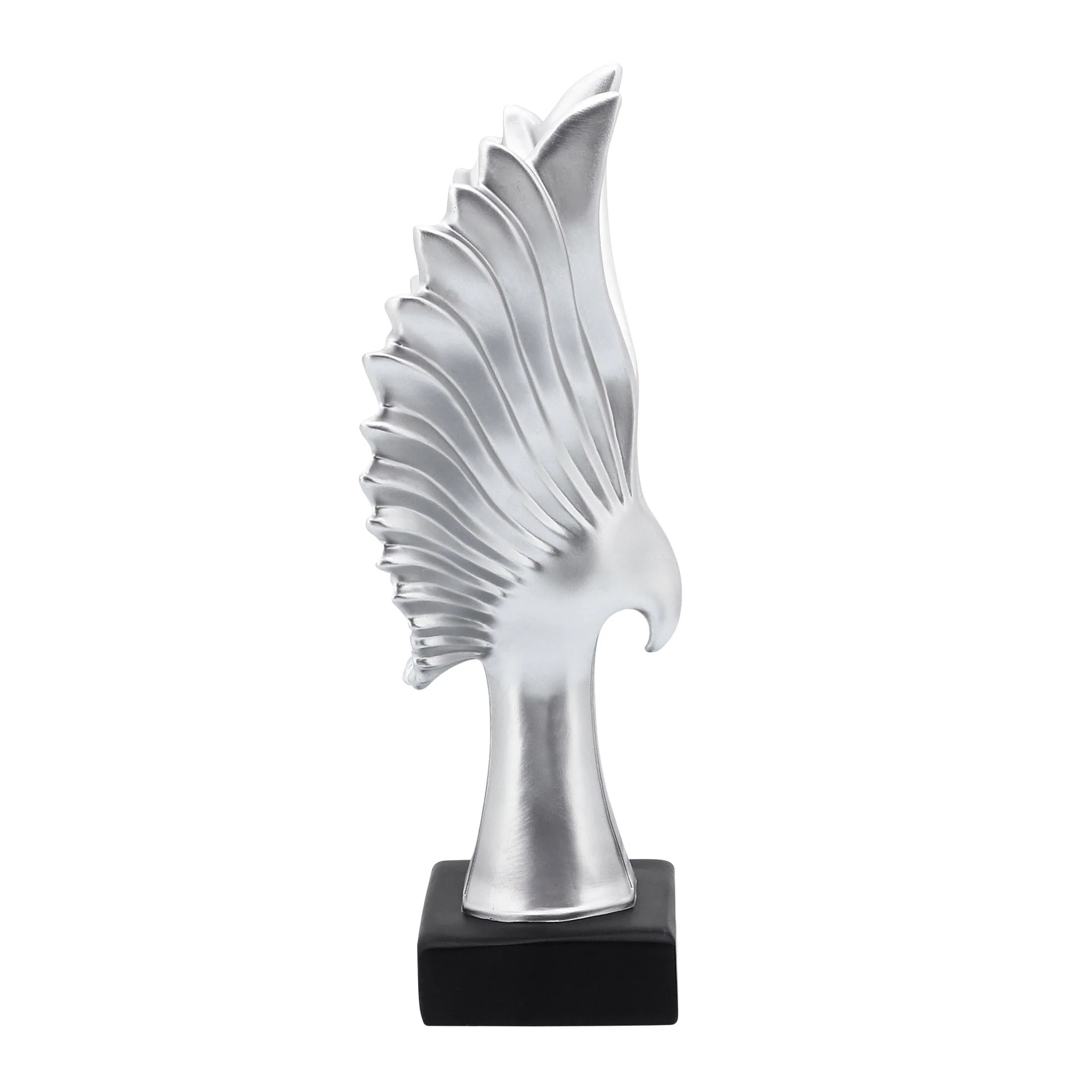 Resin 14"h Eagle Table Accent, Silver - Image 4