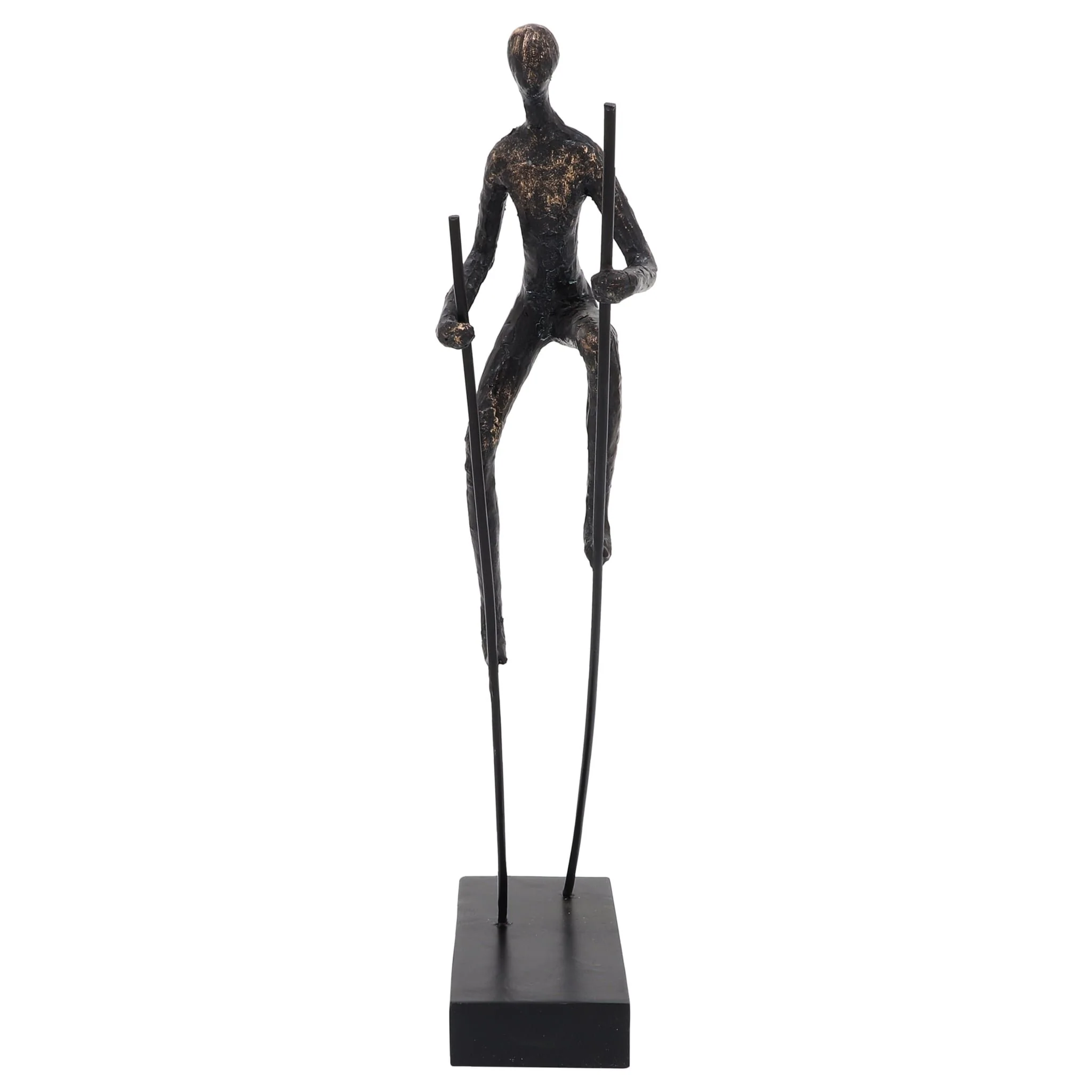 Resin, 15"h  Man On Stilts, Bronze - Image 4