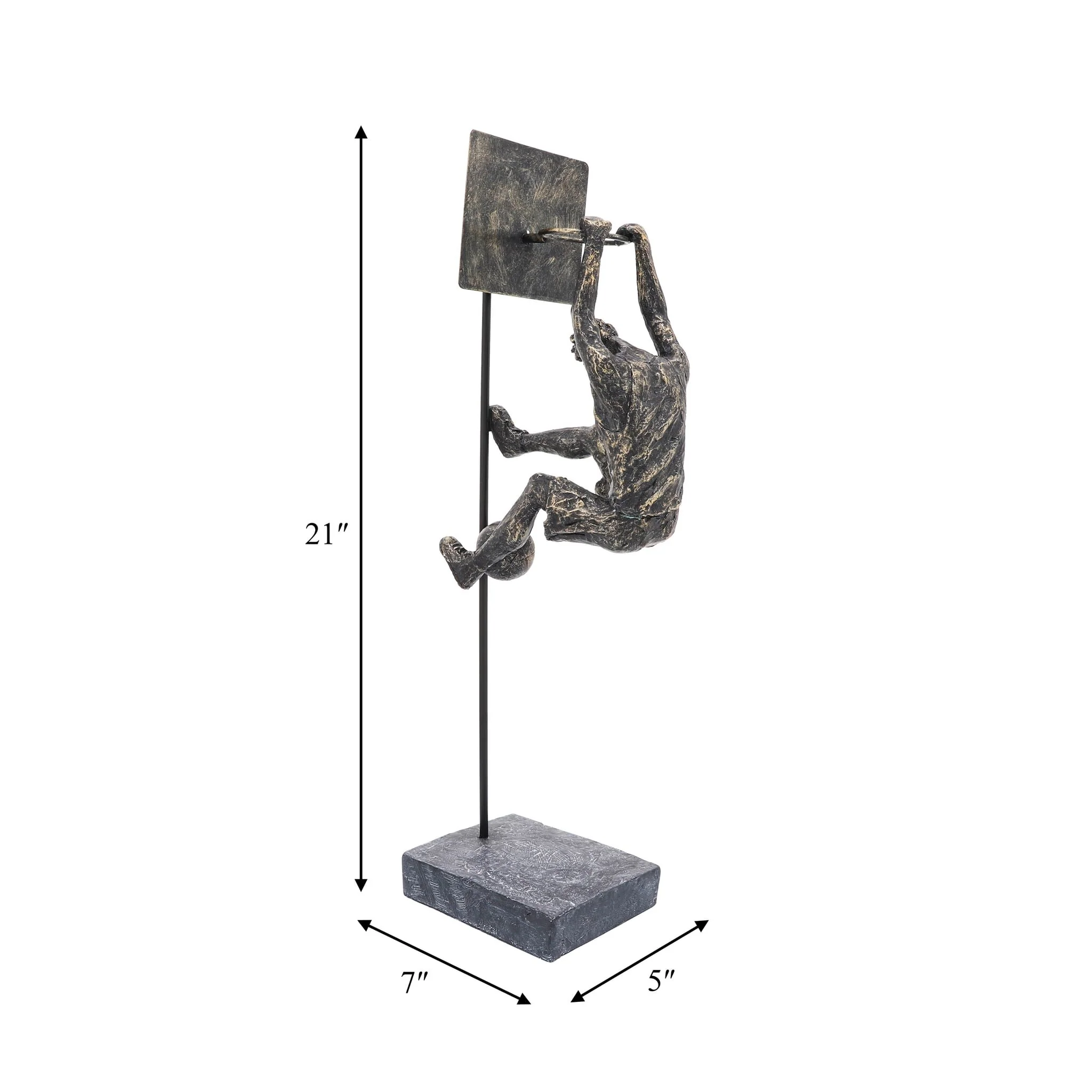 Resin, 21" Slam Dunk, Bronze - Image 6