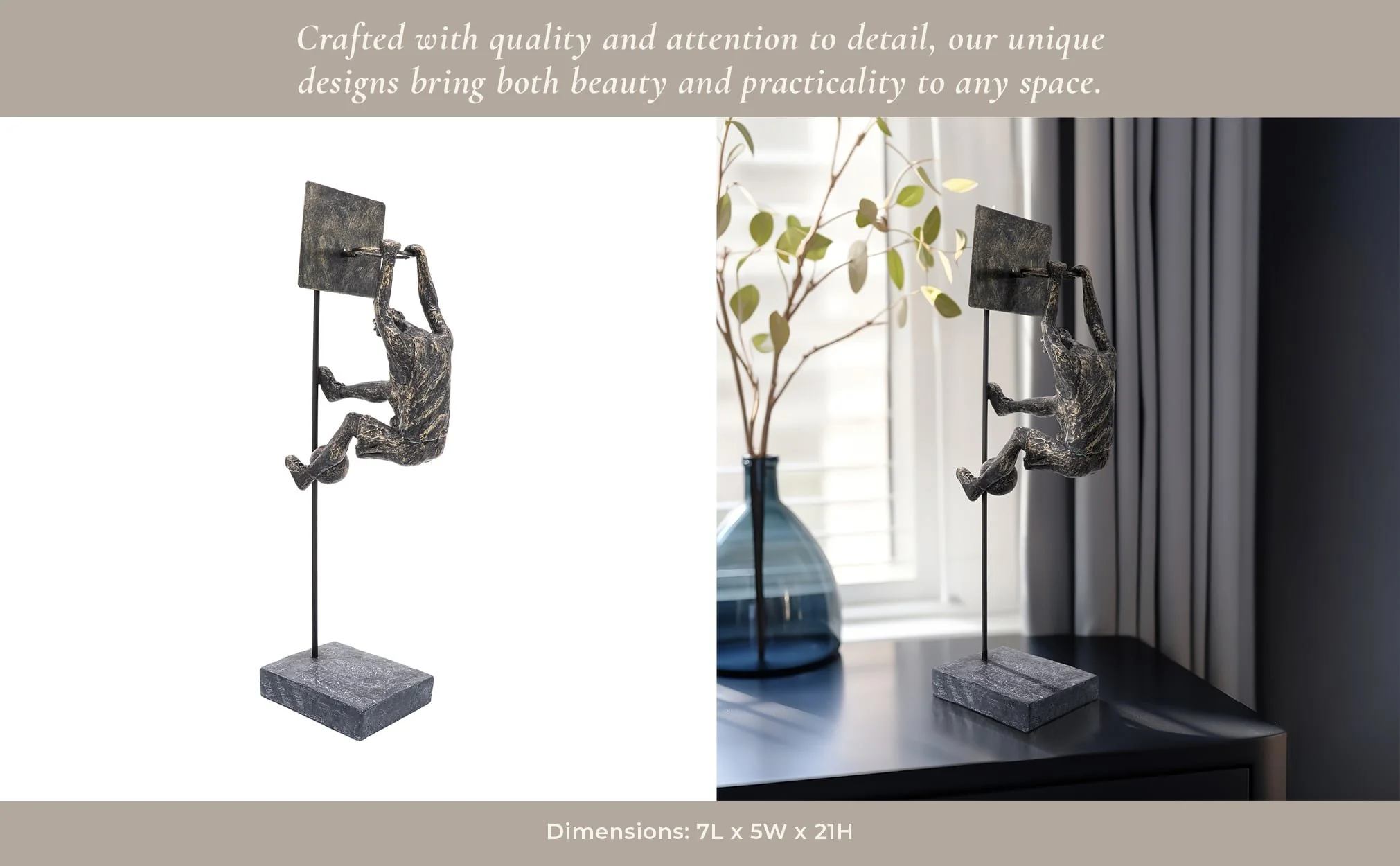 Resin, 21" Slam Dunk, Bronze - Image 9