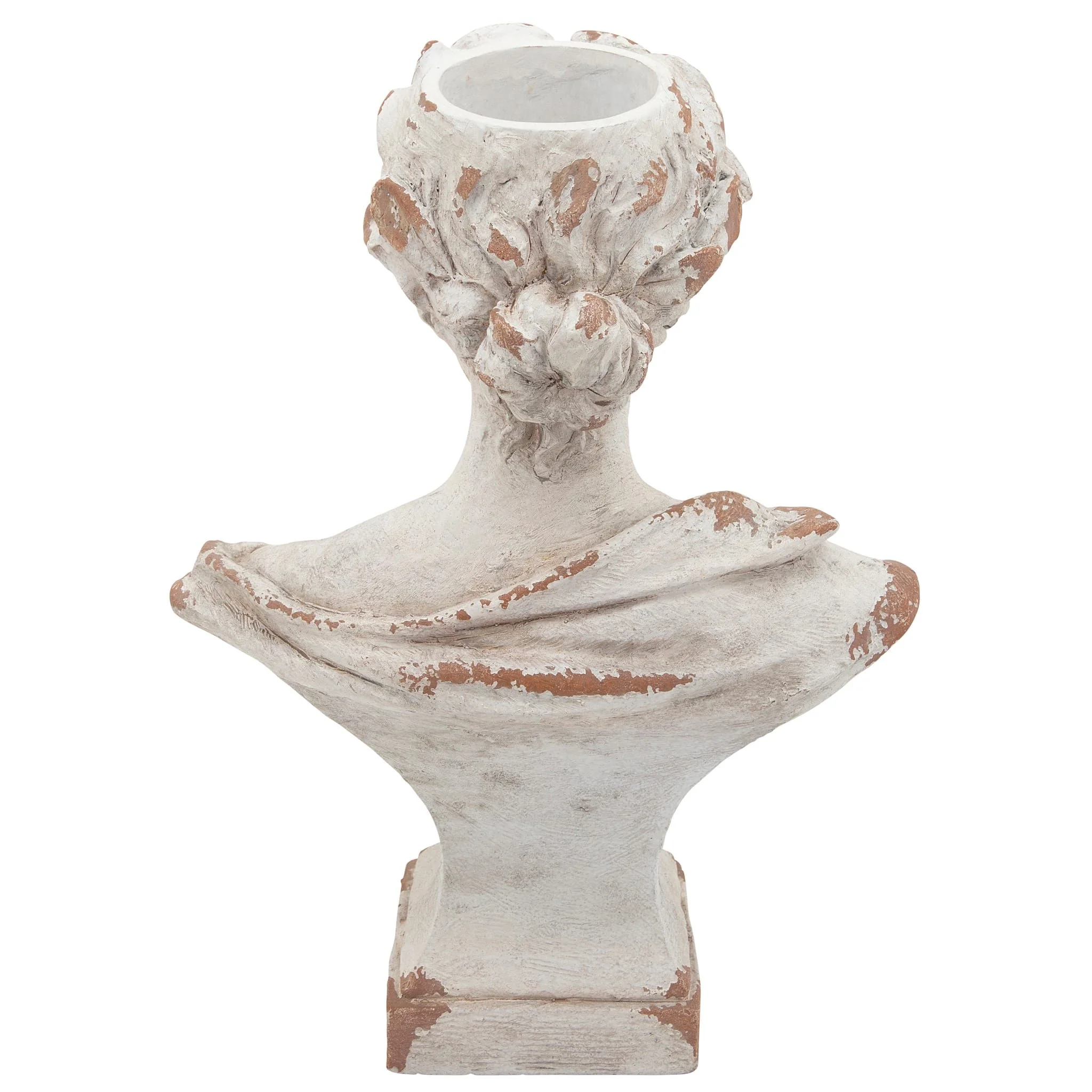 Resin, 21"h Lady W/ Laurels, White - Image 4