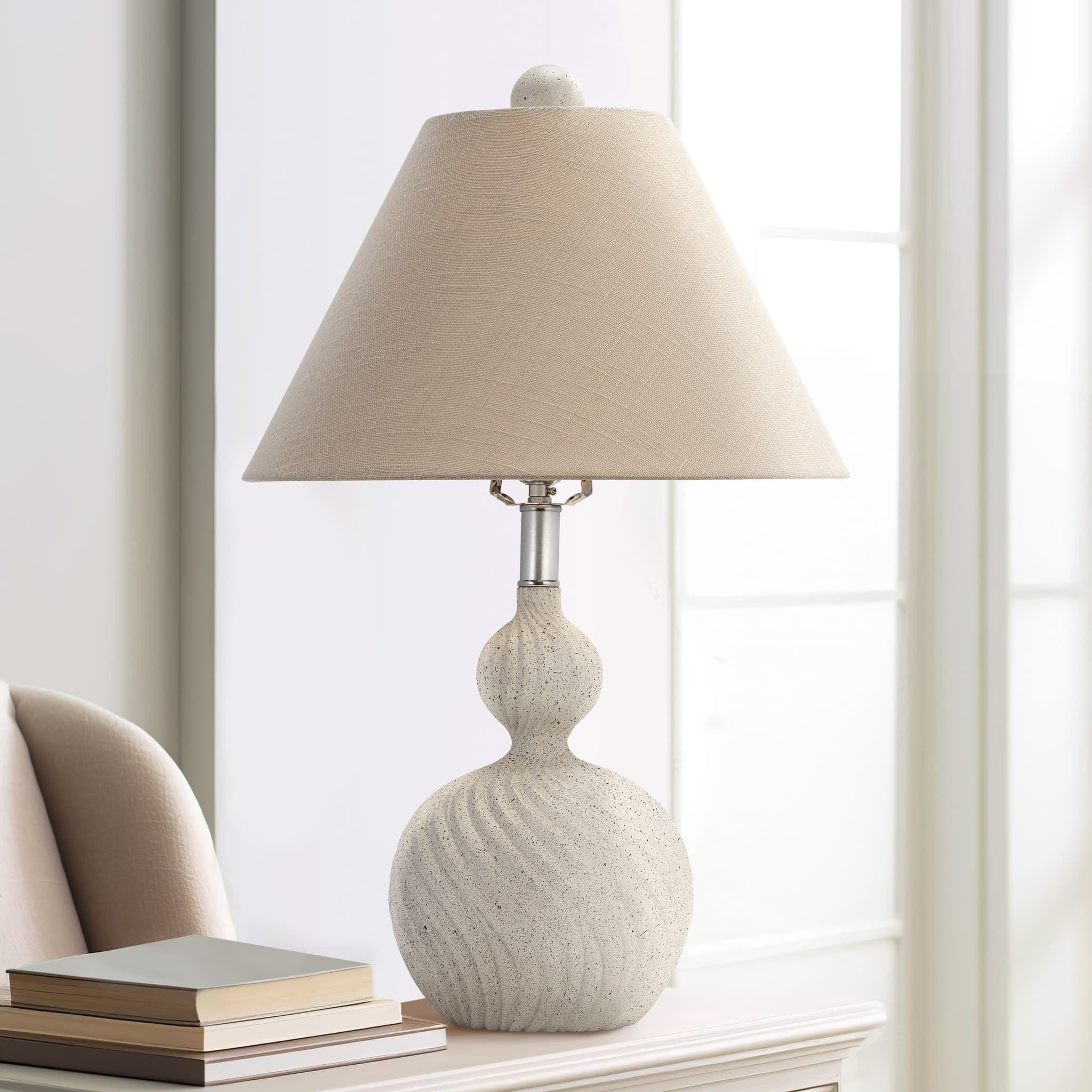 Resin 24" Twist Table Lamp,cream Speckle - Image 6