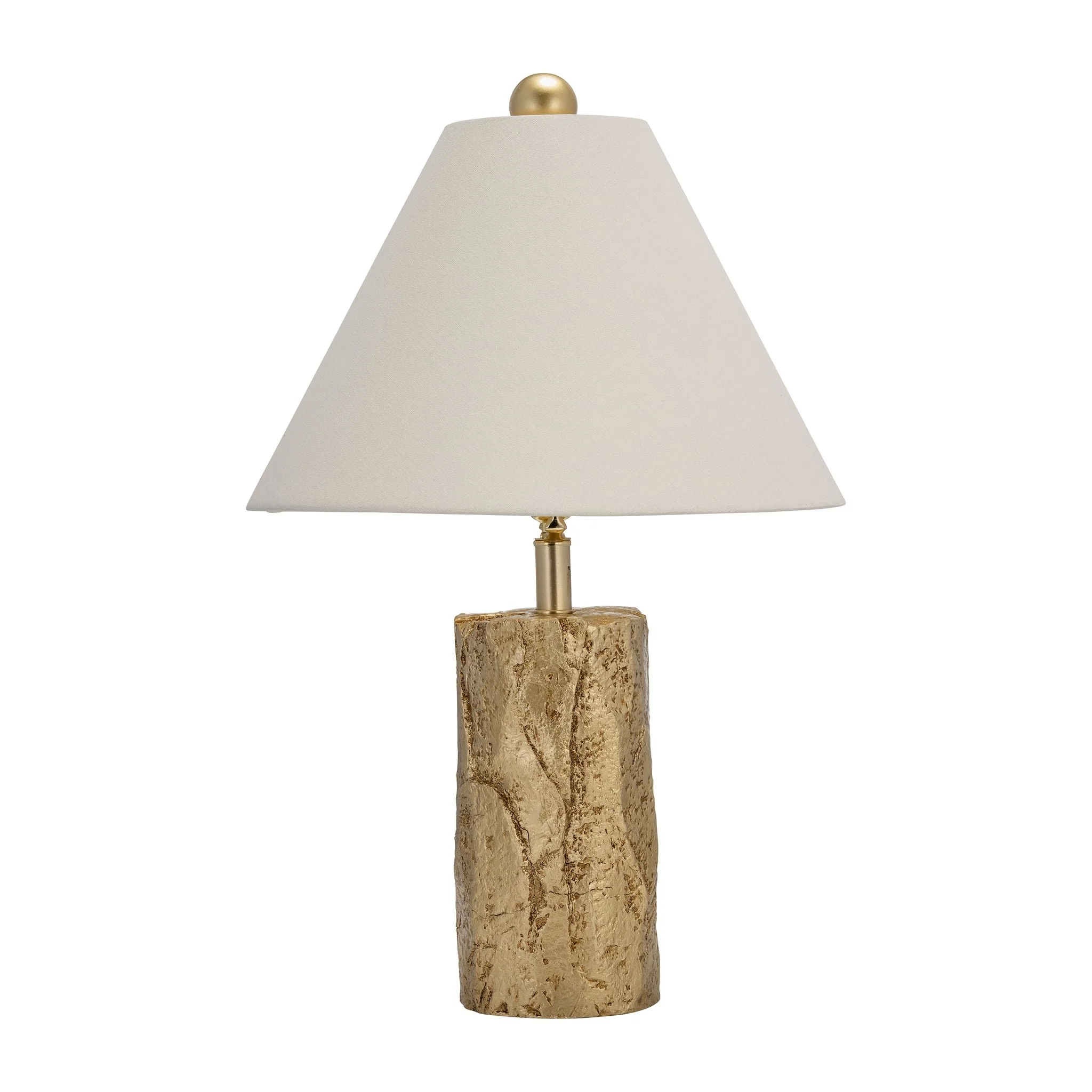 Resin 26" Textured Table Lamp, Gold - Image 3