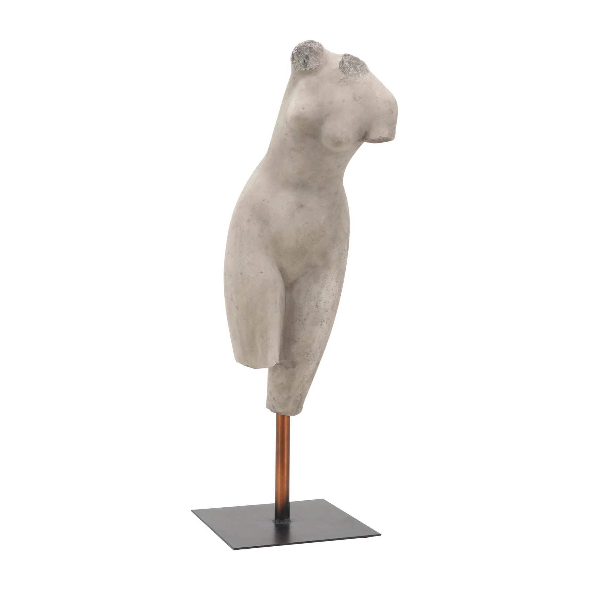 Resin, 26"h Torso, Gray Kd - Image 2