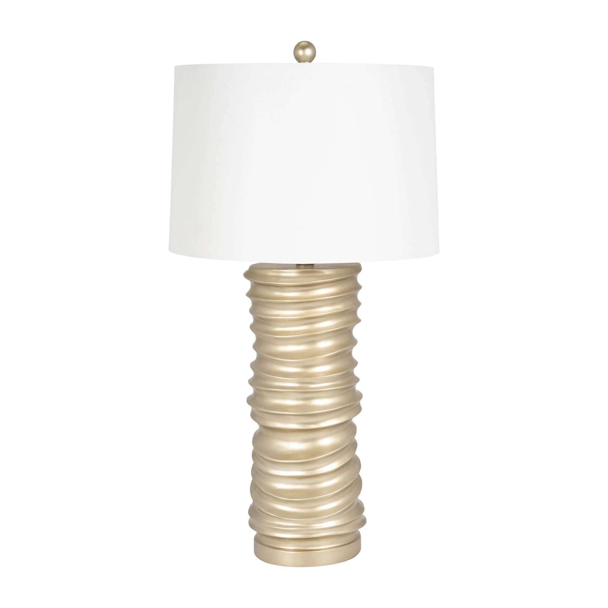Resin 29" Stacking Rings Table Lamp, Champagne - Image 2