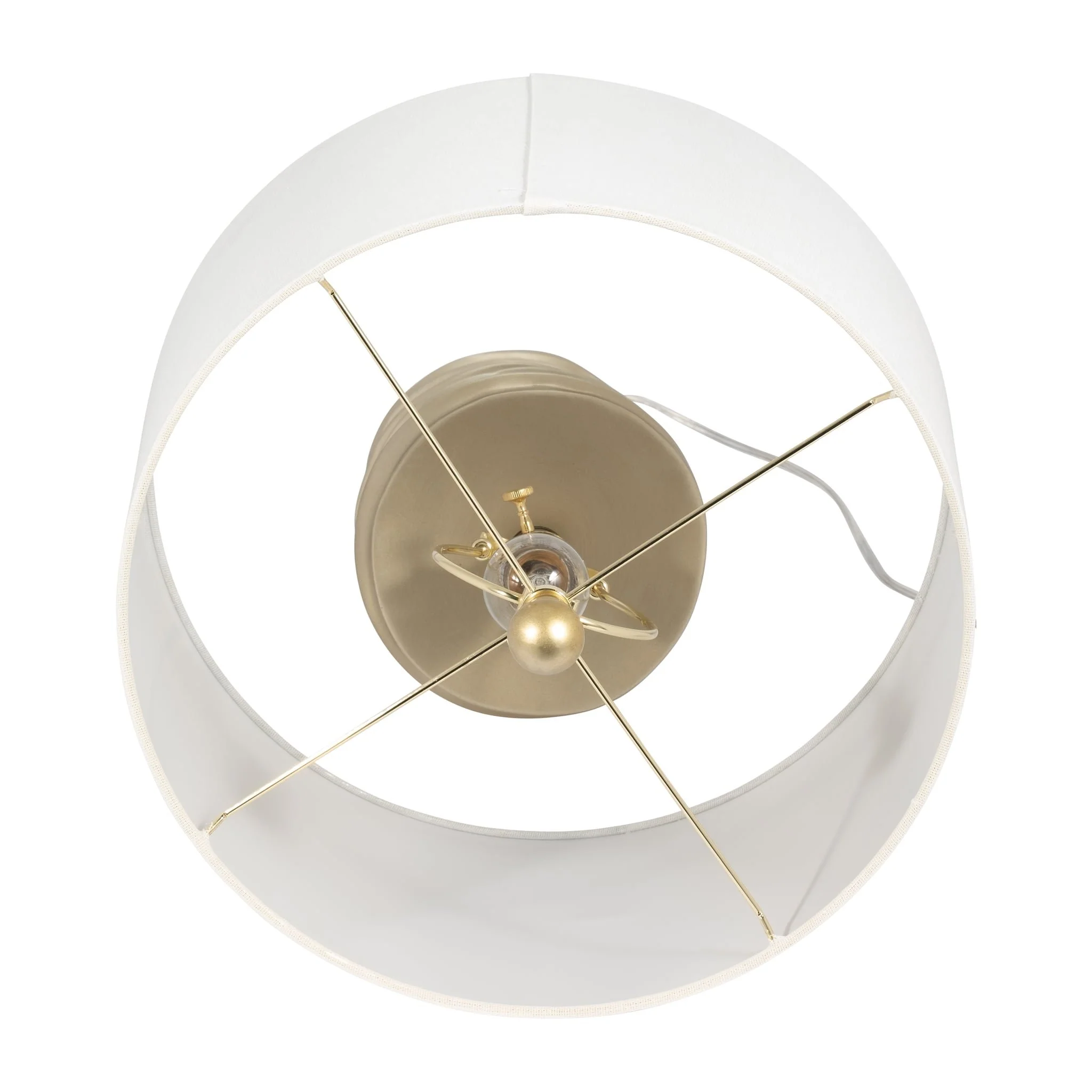 Resin 29" Stacking Rings Table Lamp, Champagne - Image 6