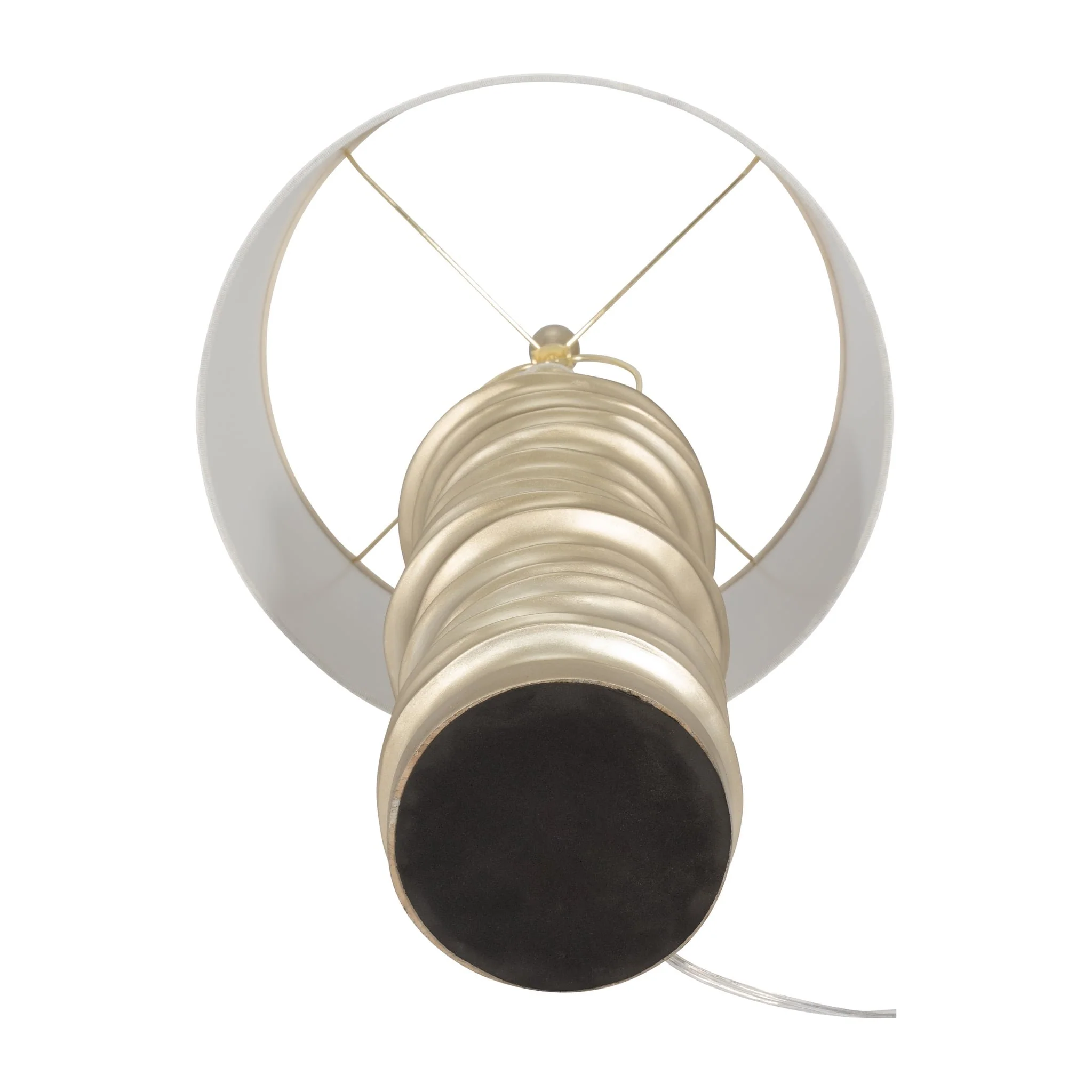 Resin 29" Stacking Rings Table Lamp, Champagne - Image 7