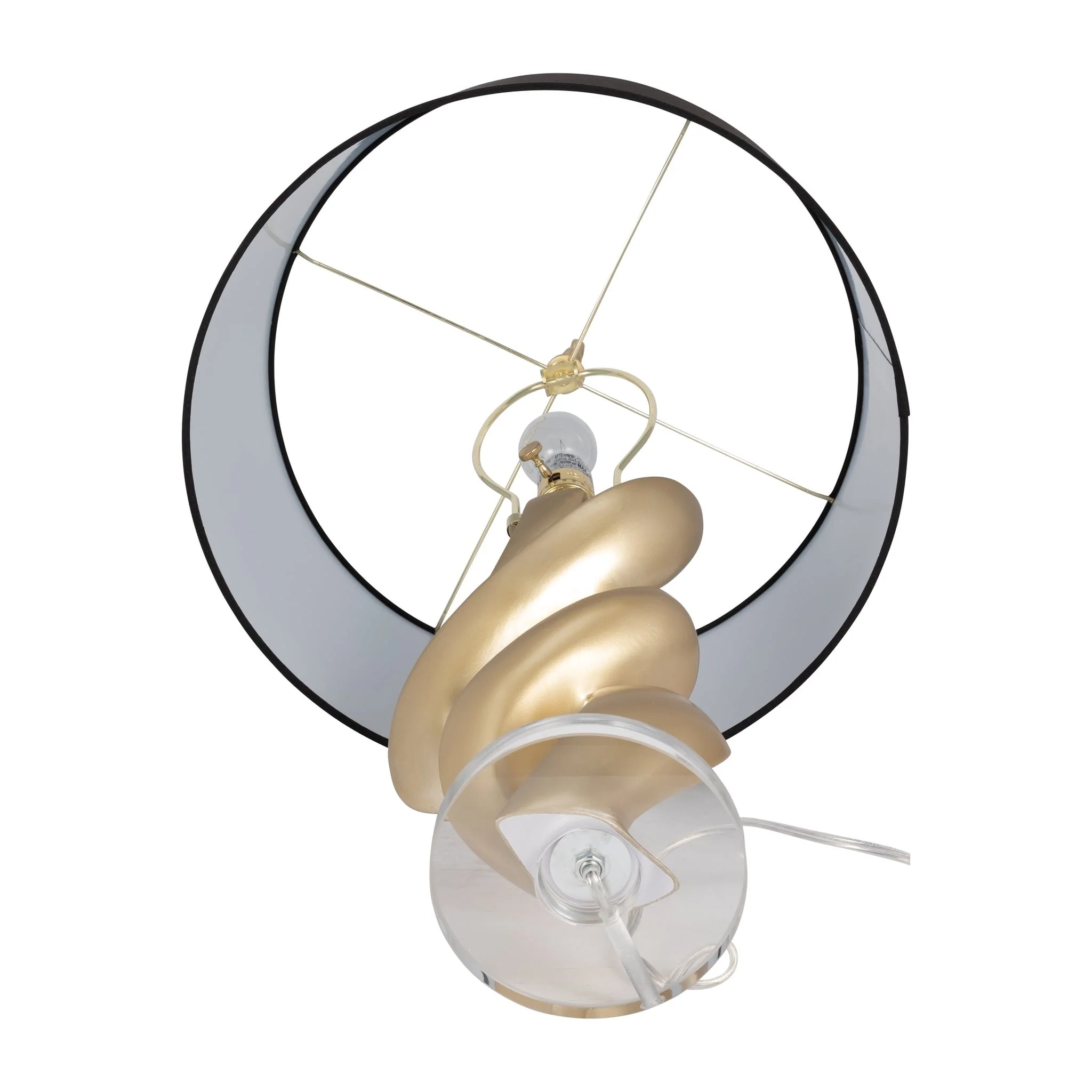 Resin 30" Swirl Table Lamp, Gold - Image 7
