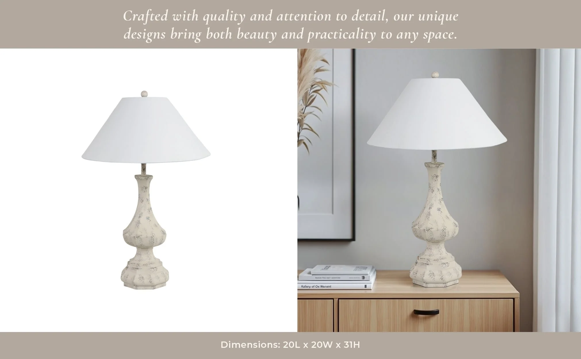 Resin, 31"h Antique Table Lamp - Image 9