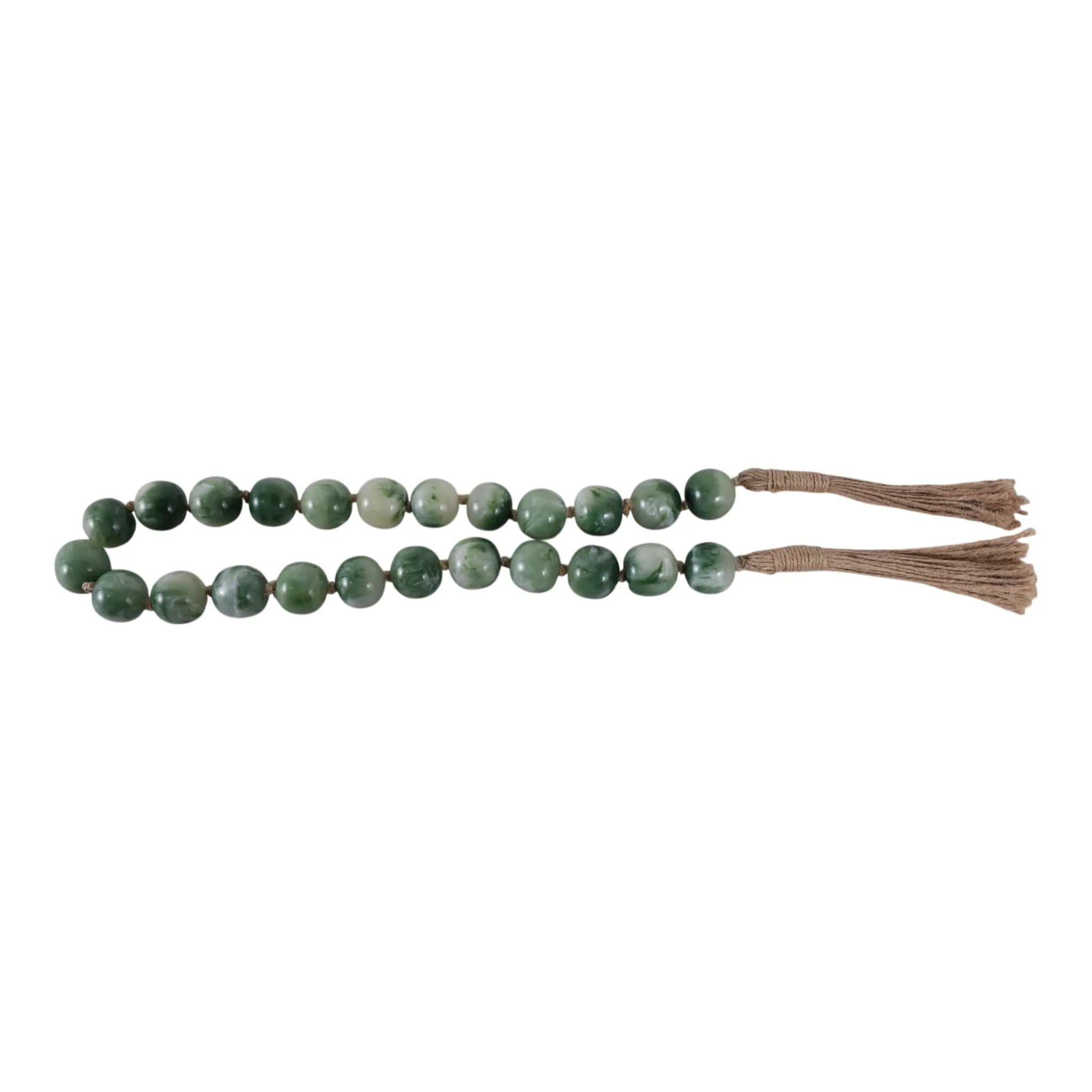 Resin, 36 X 1 Bead Garland, Green - Image 4