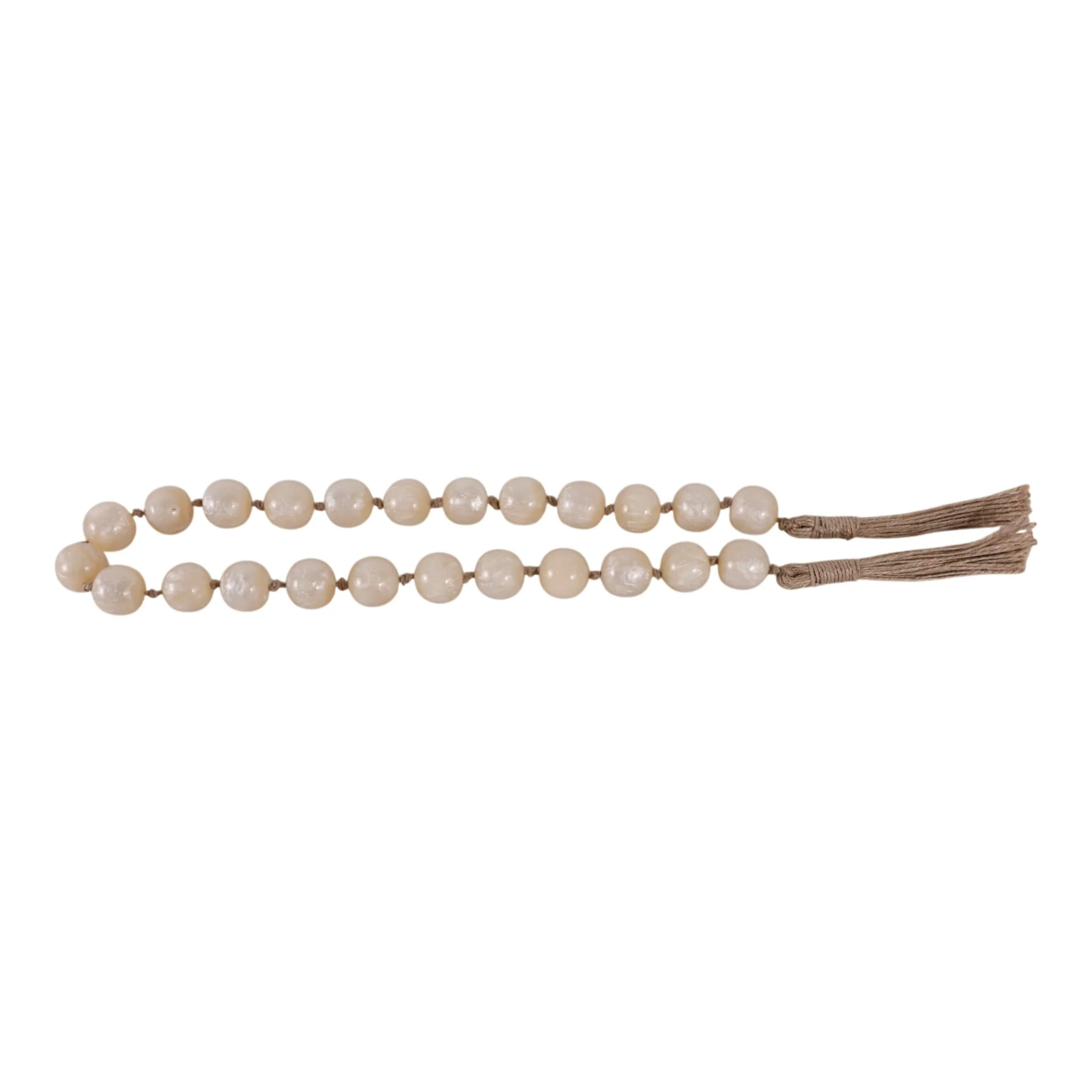Resin, 36x1 Bead Garland, Ivory - Image 4