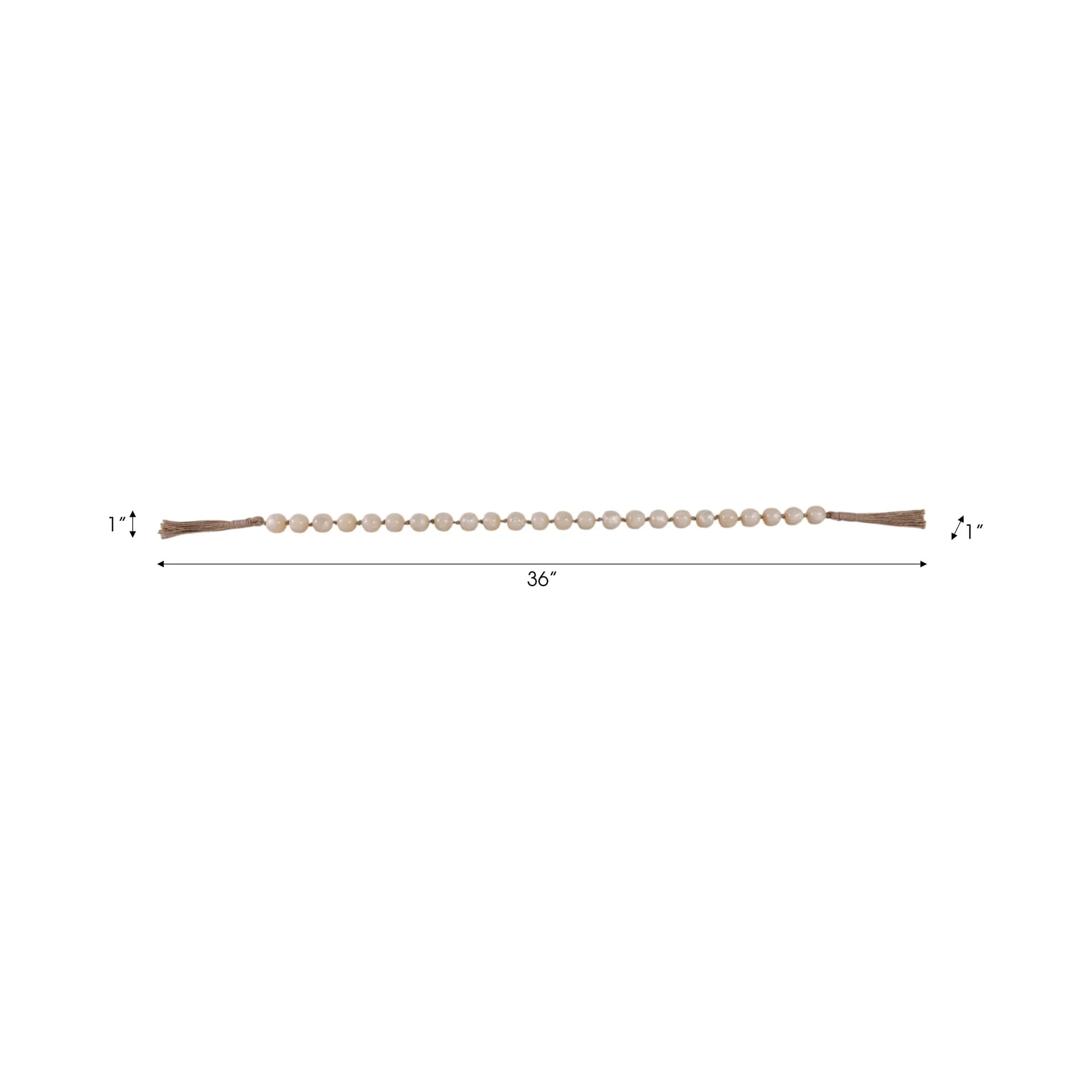 Resin, 36x1 Bead Garland, Ivory - Image 8