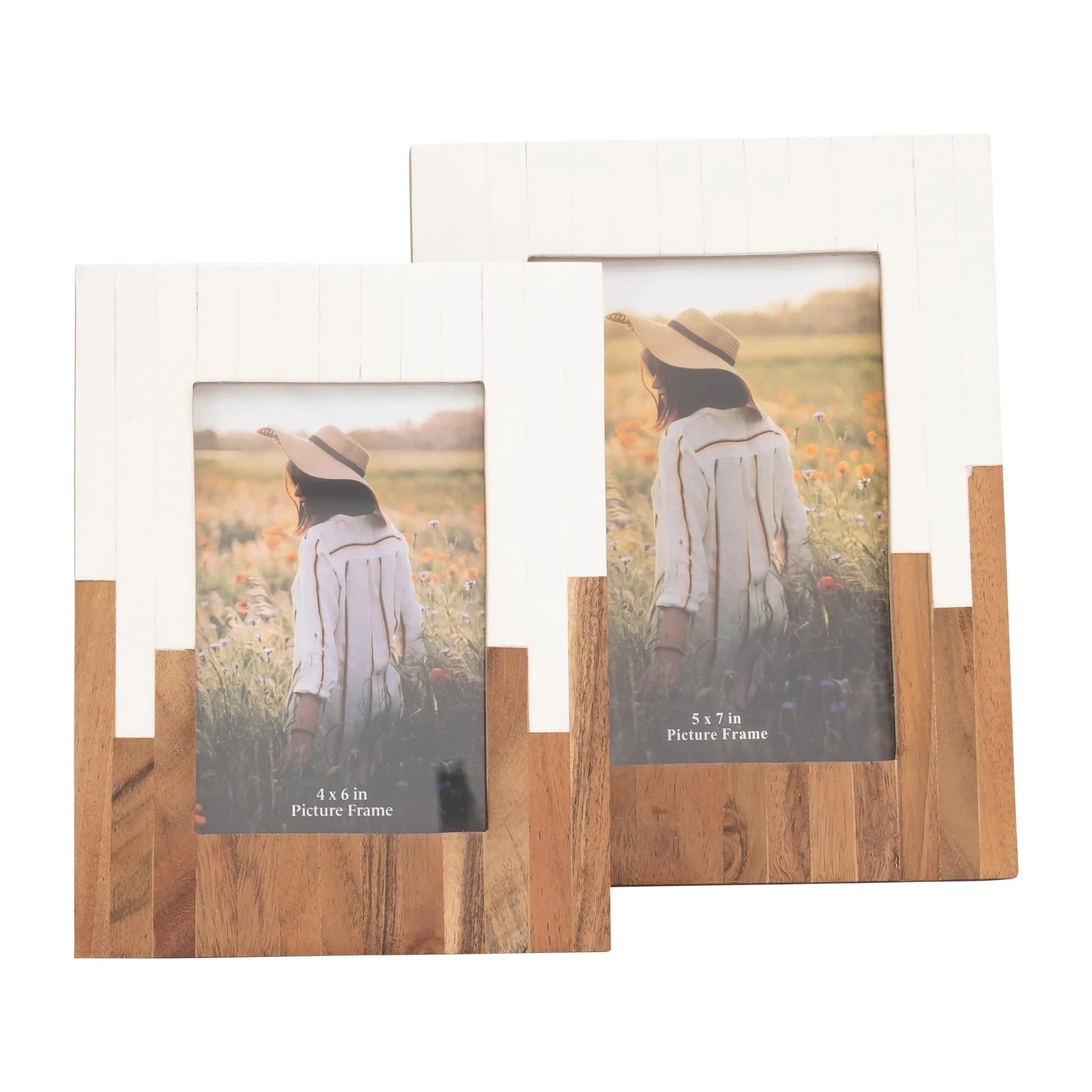 Resin, 4x6" 2-toned Frame, Natural/white - Image 6