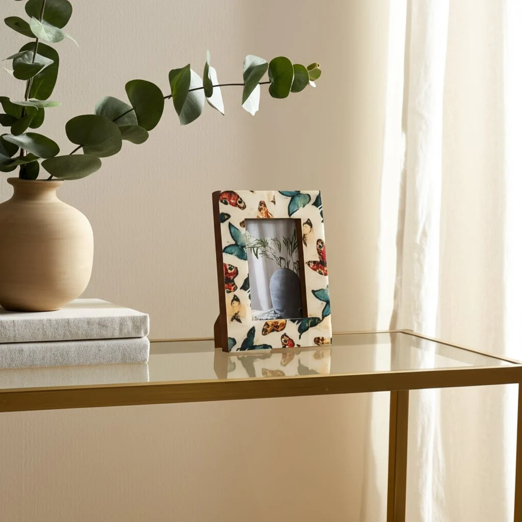 Resin, 4x6 Butterflies Photo Frame, Multi - Image 11