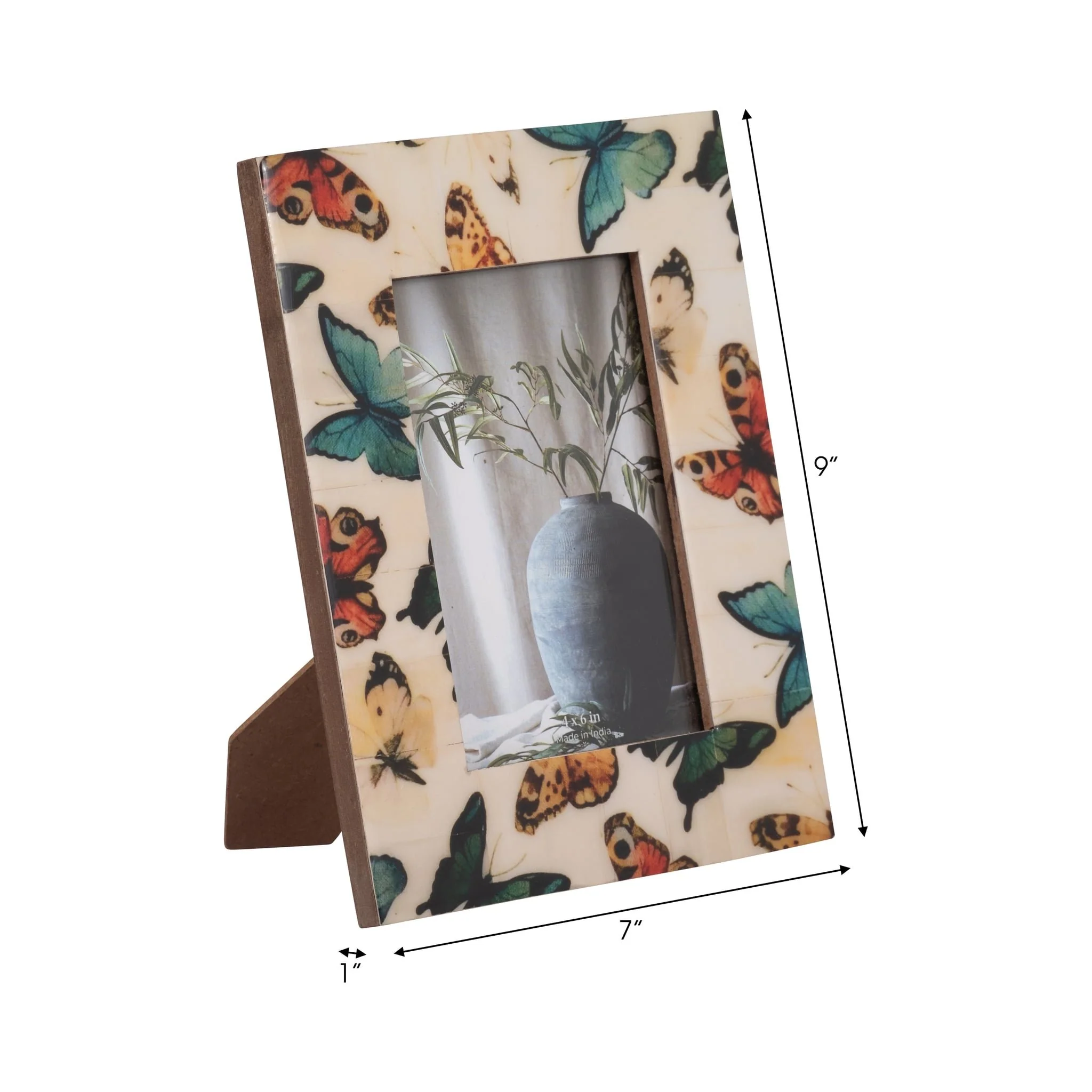 Resin, 4x6 Butterflies Photo Frame, Multi - Image 7