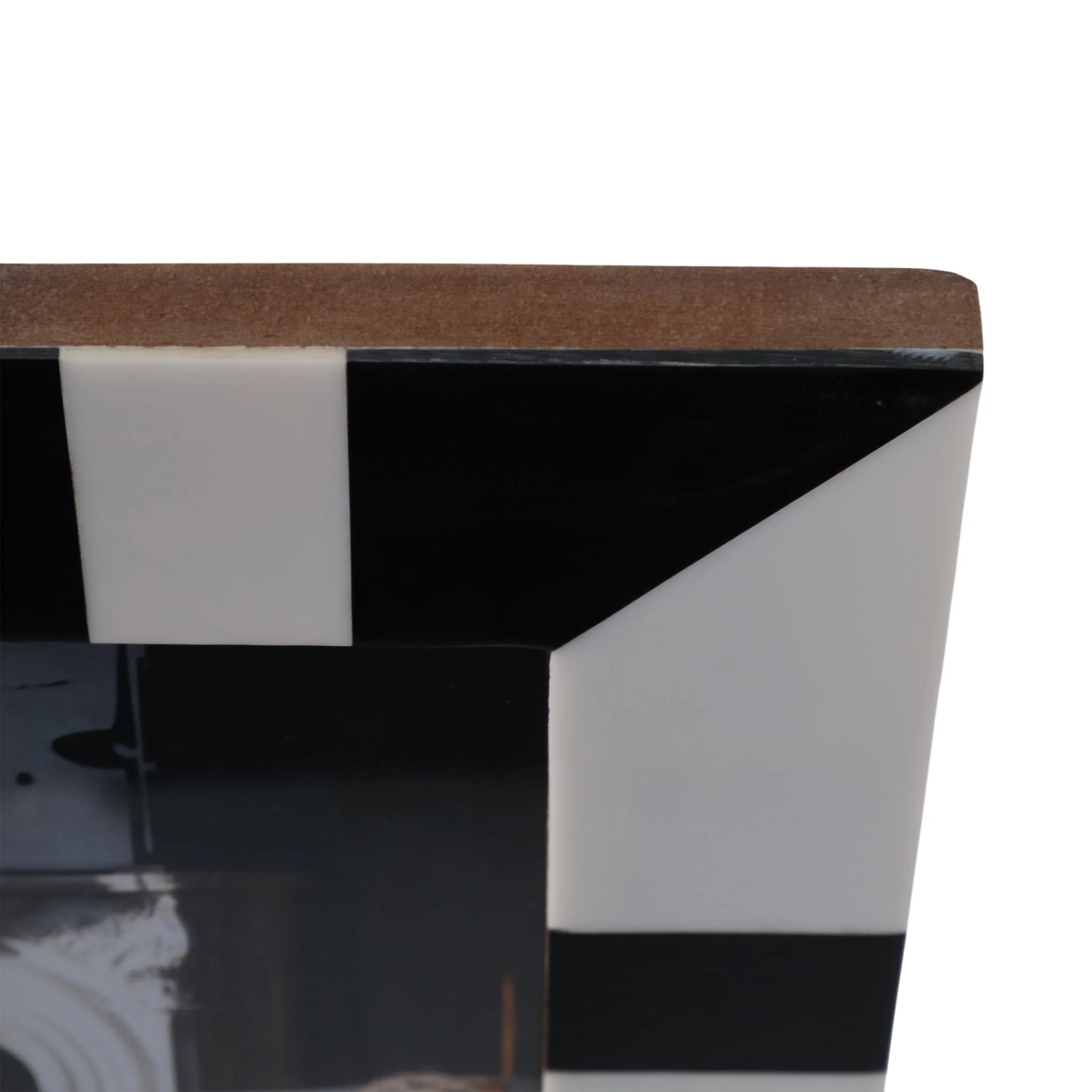 Resin, 4x6 Geometric Photo Frame, Black/white - Image 6