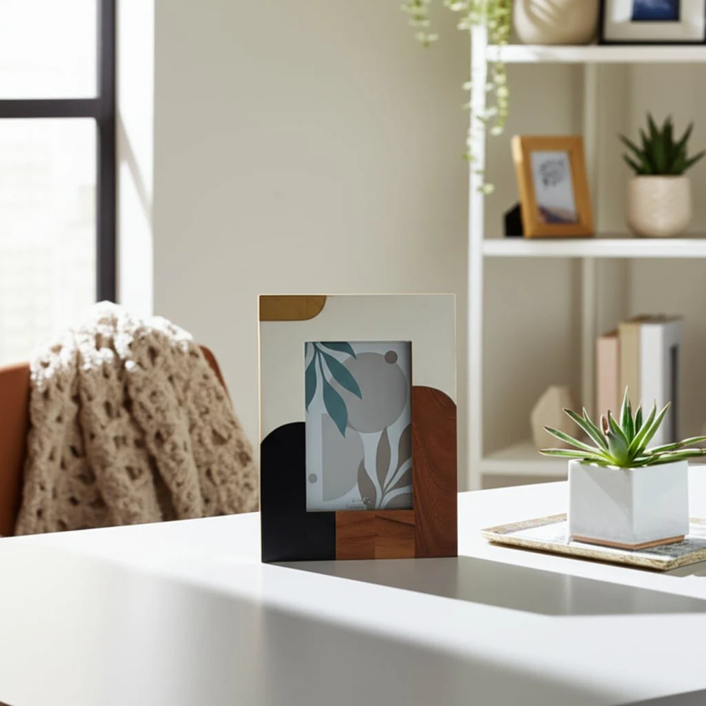 Resin, 4x6 Mid-century Photo Frame, Multi - Image 11
