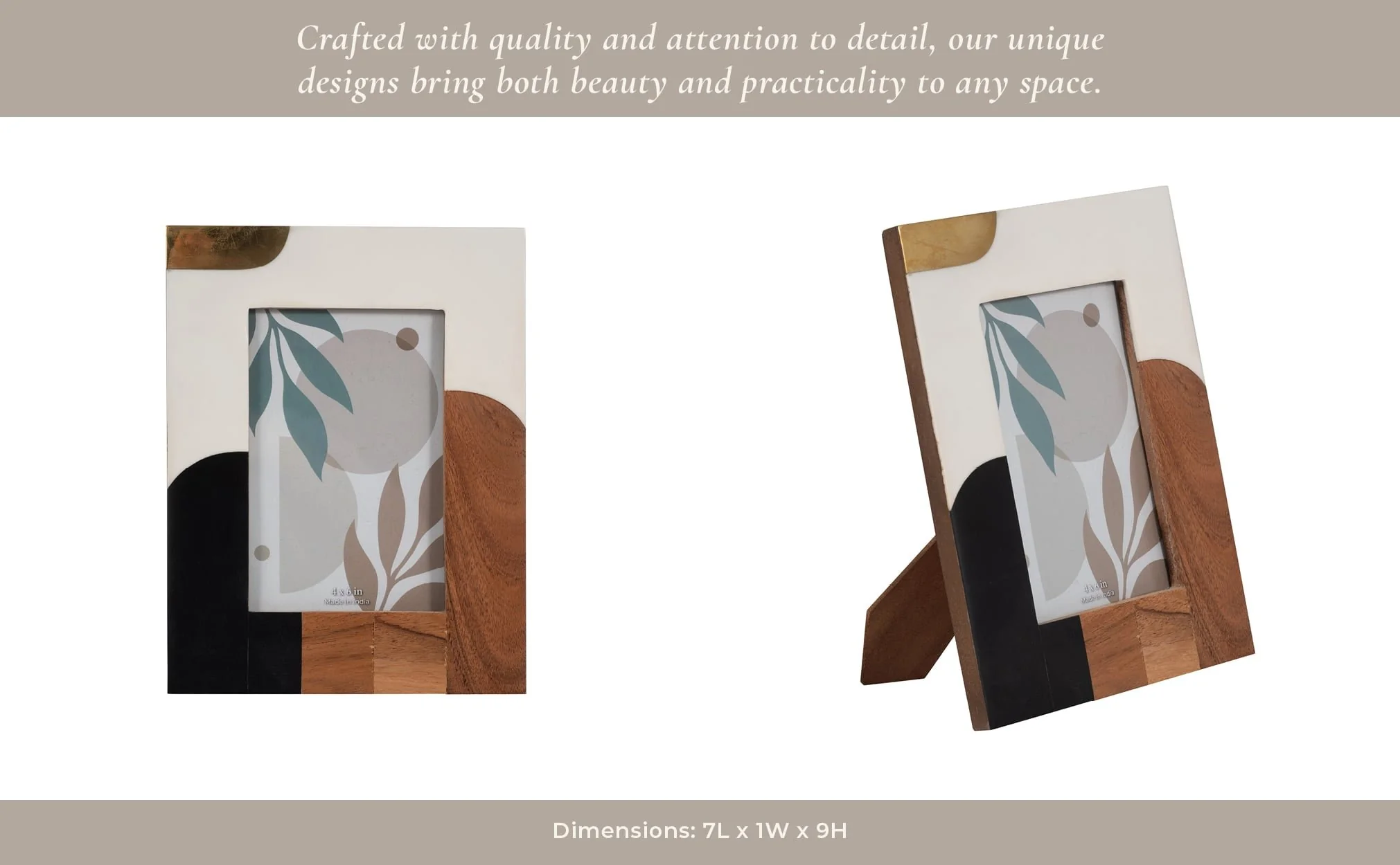 Resin, 4x6 Mid-century Photo Frame, Multi - Image 12
