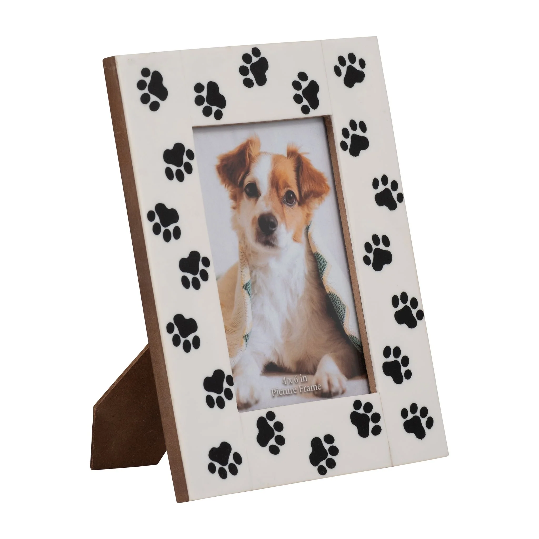 Resin, 4x6 Paw Prints Photo Frame, Black/white - Image 2